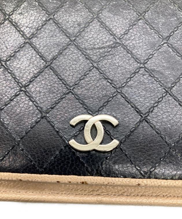 中古・古着通販】CHANEL (シャネル) ピコローレ ブラック×ホワイト