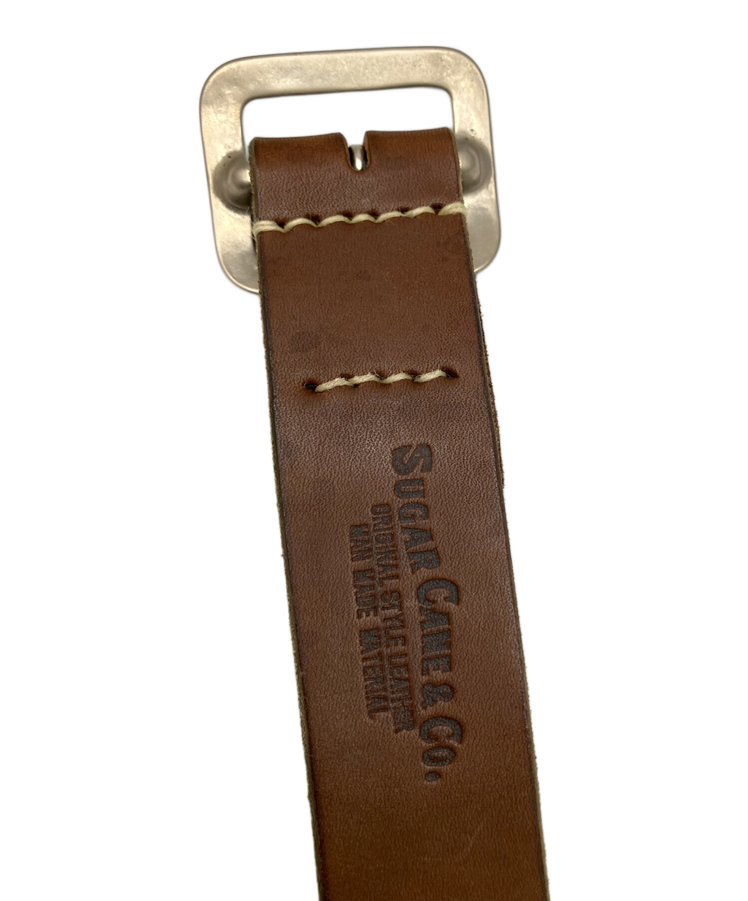 SUGAR CANE ブラウンレザーベルト　38インチ 中古・古着通販】SUGAR CANE＆Co. (シュガーケーン) ベルト ブラウン