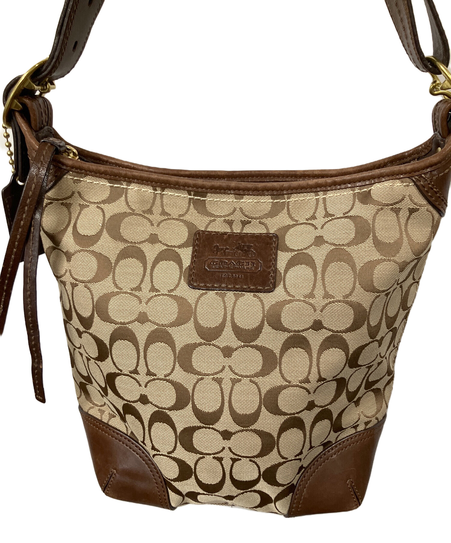 中古・古着通販】COACH (コーチ) シグネチャー ショルダーバッグ 