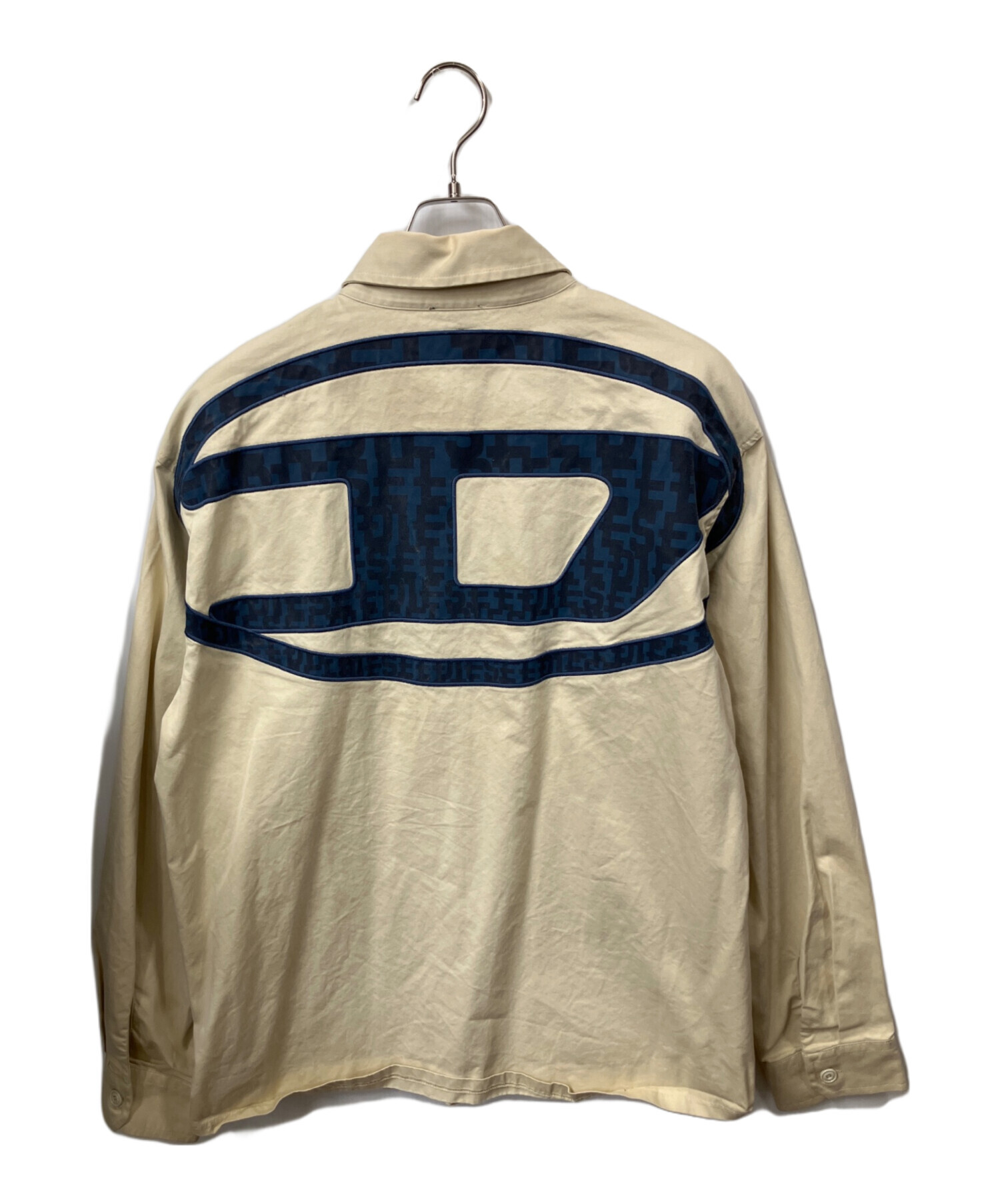 中古・古着通販】DIESEL (ディーゼル) オーバルDロゴ刺繍シャツ カーキ 