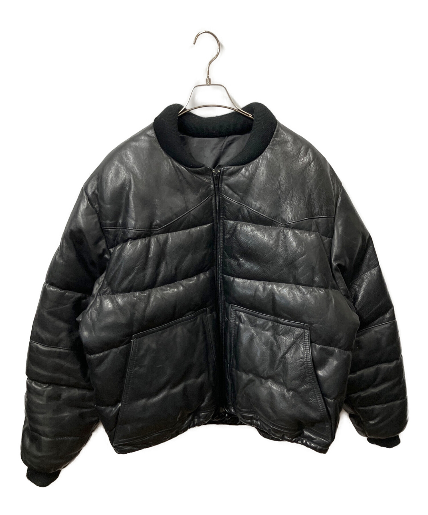 BELVET レザー ダウンジャケット風ジャケット 中古・古着通販】Vent Couvert (ヴァンクヴェール) レザーダウン