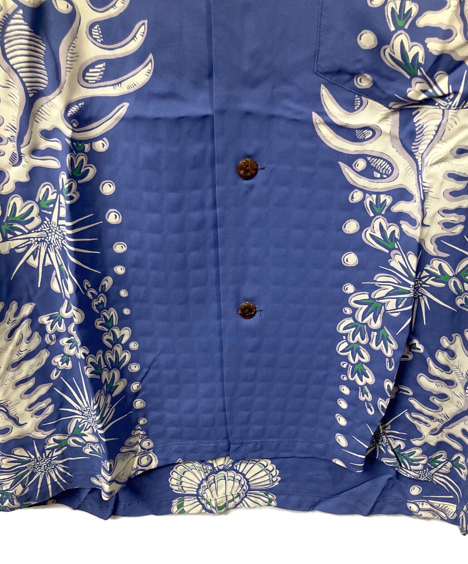 中古・古着通販】Sun Surf (サンサーフ) 半袖シャツ ネイビー サイズ:S