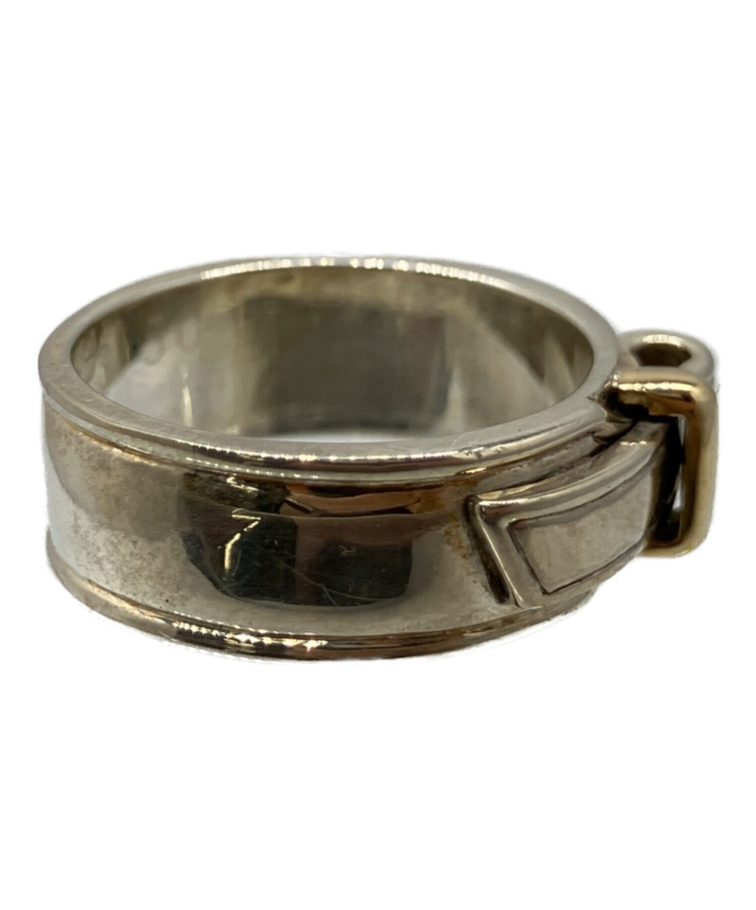 中古・古着通販】HERMES (エルメス) ベルトモチーフシルバーリング 