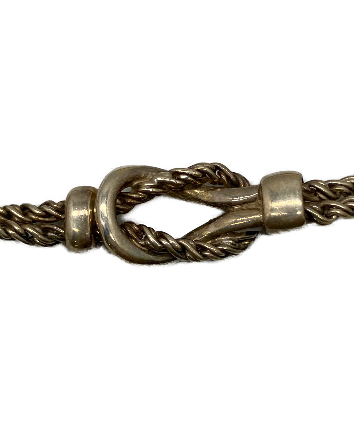 【希少】ティファニー TIFFANY ダブルロープ センターノット ブレスレット 中古・古着通販】TIFFANY & Co. (ティファニー) ダブルロープセンター
