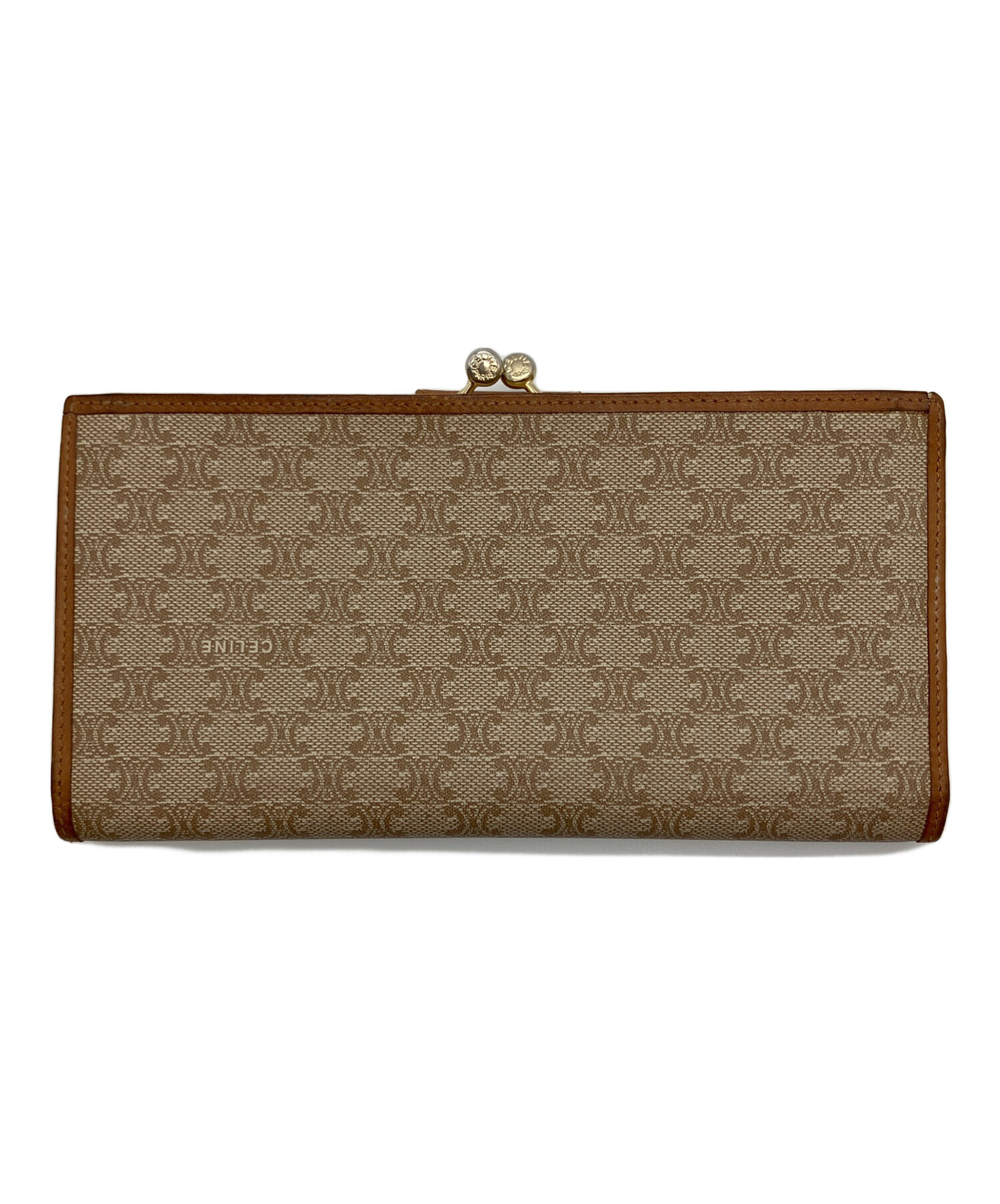 中古・古着通販】CELINE (セリーヌ) マカダム長財布 ブラウン ブラウン 