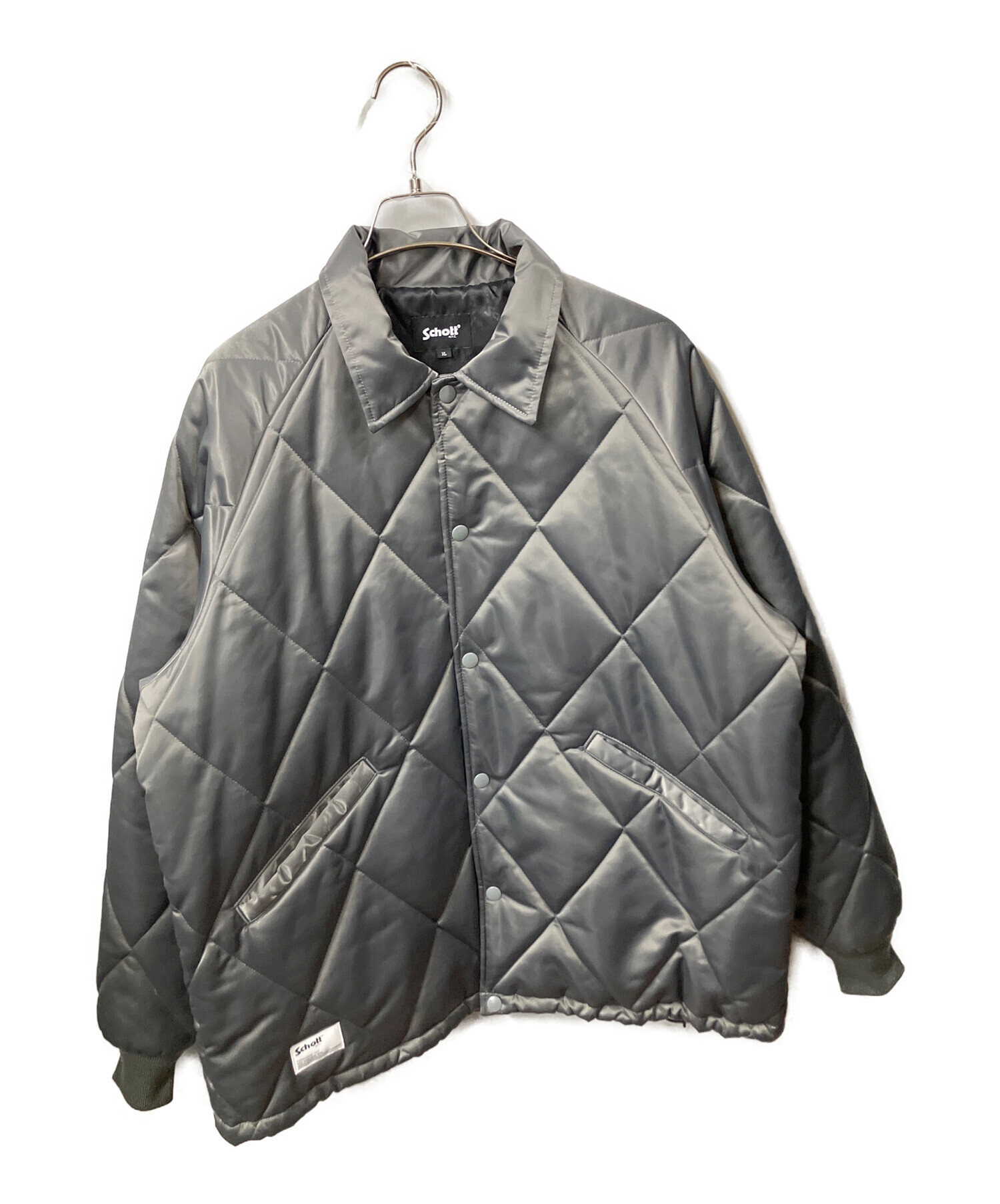 中古・古着通販】Schott (ショット) QUILT COACH JACKET グレー サイズ