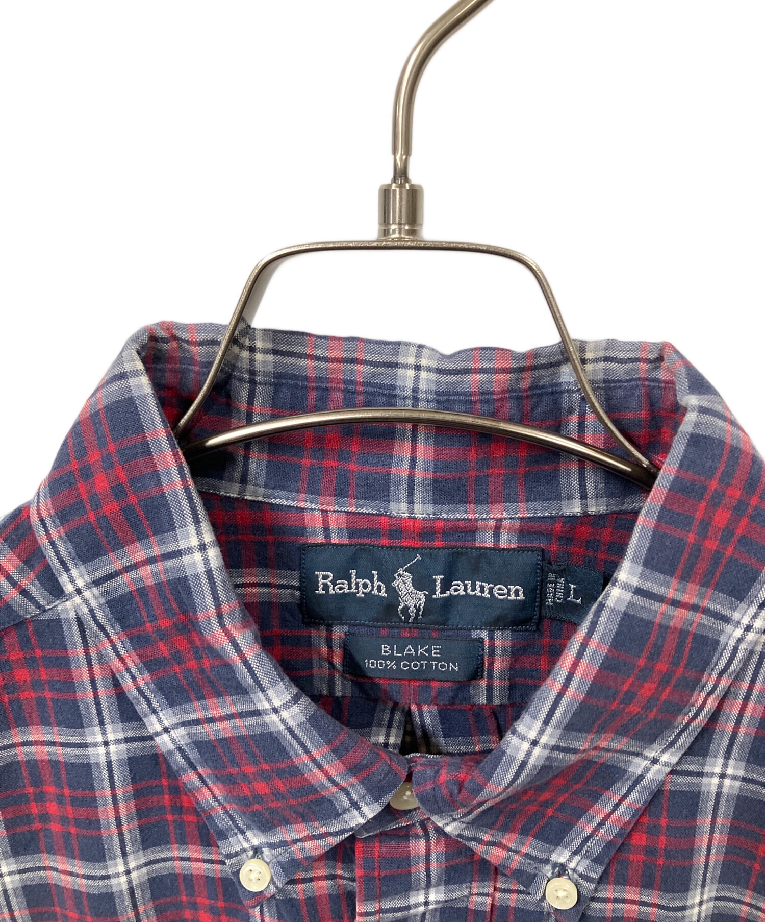 中古・古着通販】RALPH LAUREN (ラルフローレン) 半袖シャツ ネイビー