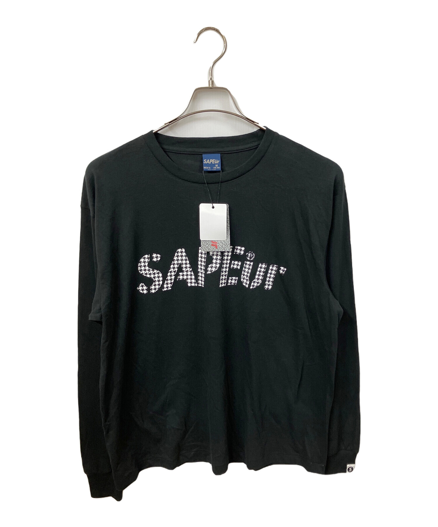中古・古着通販】SAPEur (サプール) 千鳥柄プリント長袖カットソー
