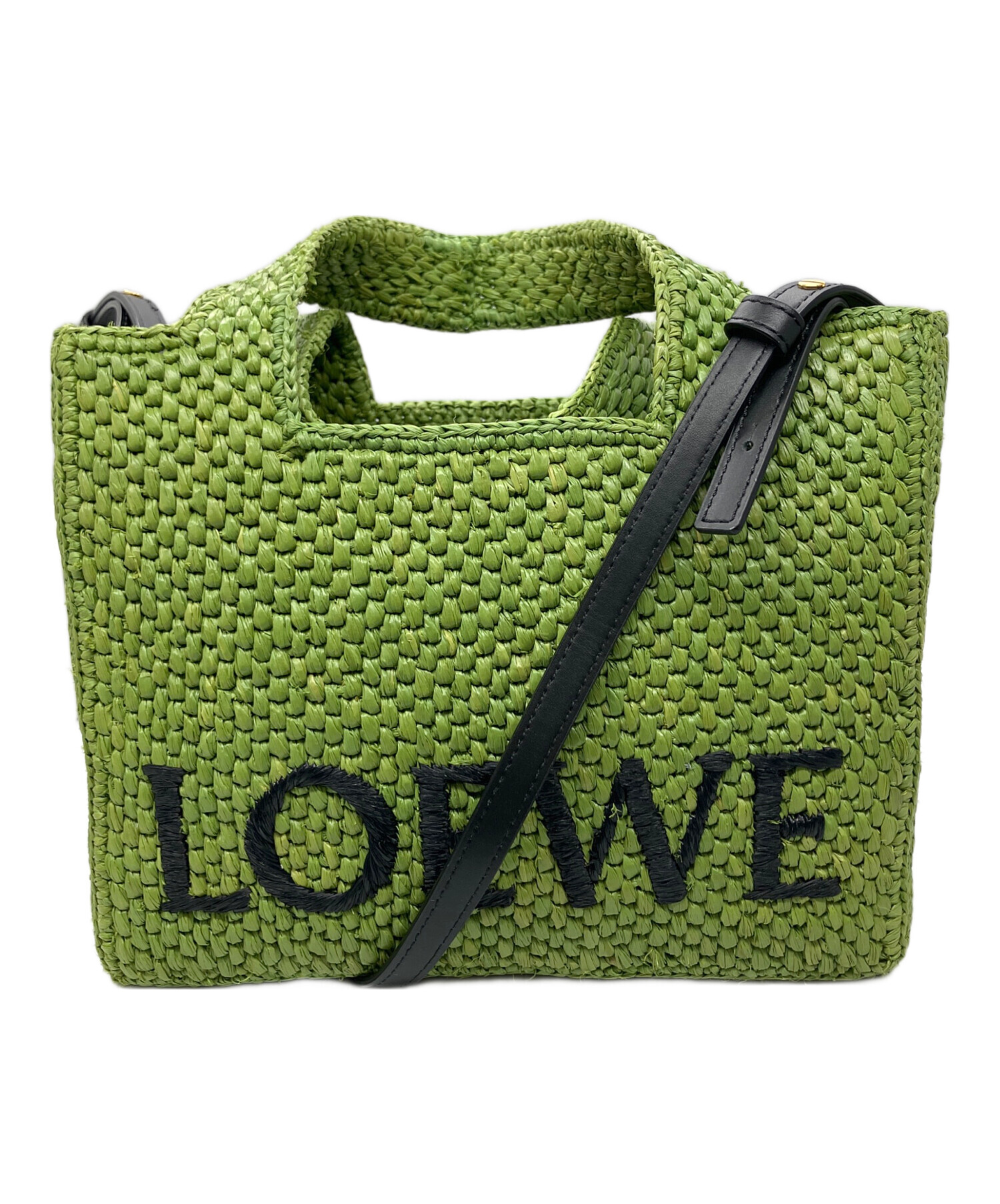 ロエベ　loewe フォントトート　スモール　グリーン　美品 中古・古着通販】LOEWE (ロエベ) ロエベフォント トート スモール