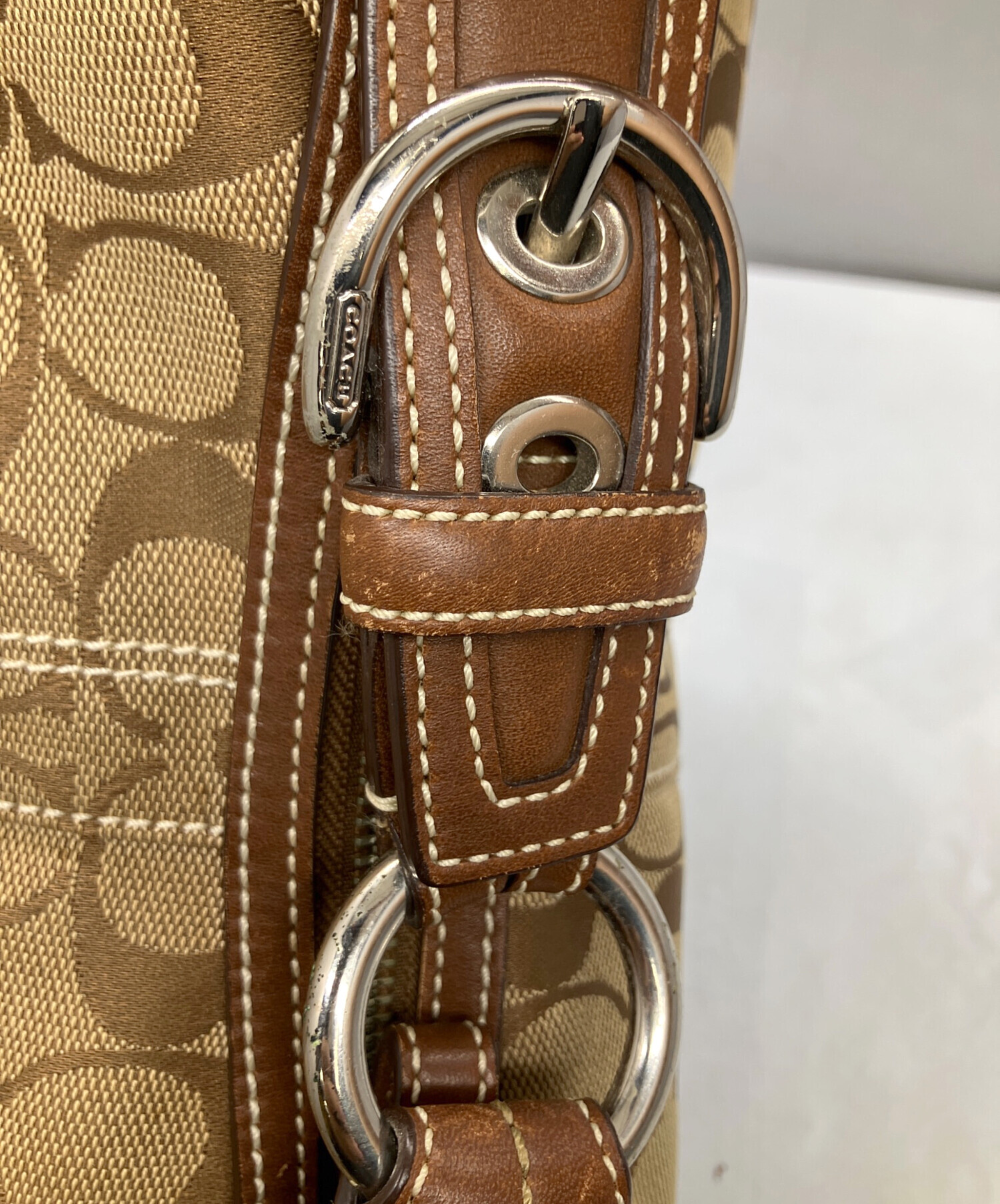中古・古着通販】COACH (コーチ) ワンショルダーバッグ シグネチャー