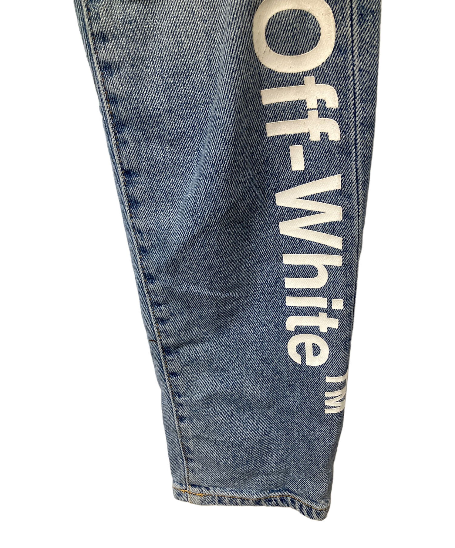 中古・古着通販】OFFWHITE (オフホワイト) ロゴプリントスキニーデニム
