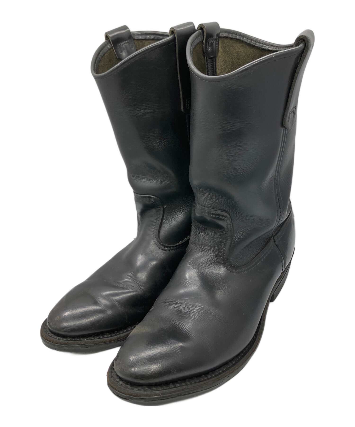 RED WING レッドウィング 8155 USA製 BLACK CHROME PECOS ペコス ブーツ ブラック系 us7【中古】 中古・古着通販】RED WING (レッドウィング) ペコスブーツ ブラック