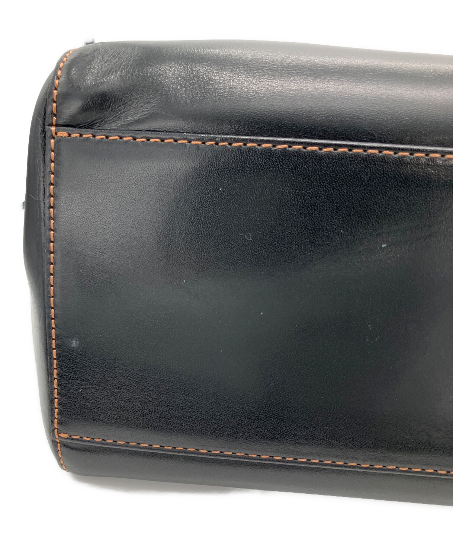 中古・古着通販】KITAMURA (キタムラ) レザーハンドバッグ ブラック