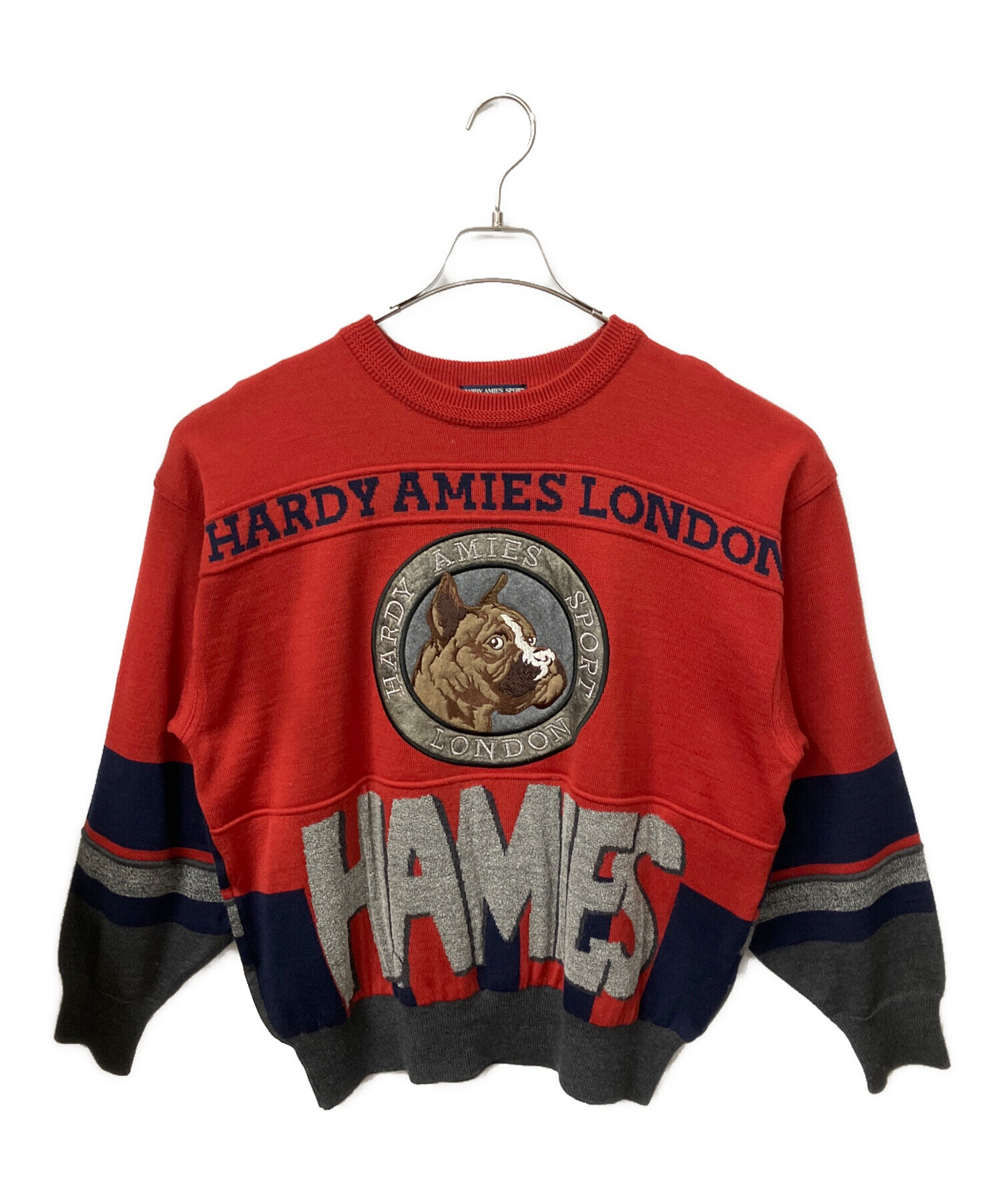 中古・古着通販】HARDY AMIES (ハーディ エイミス) 厚手ニット レッド