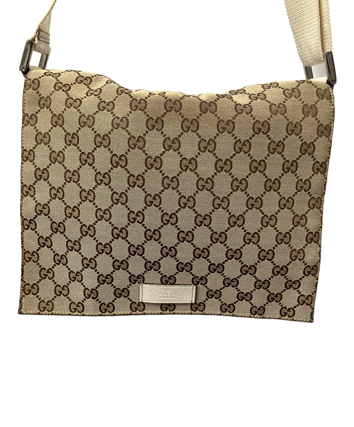 中古・古着通販】GUCCI (グッチ) メッセンジャーバッグ ベージュ