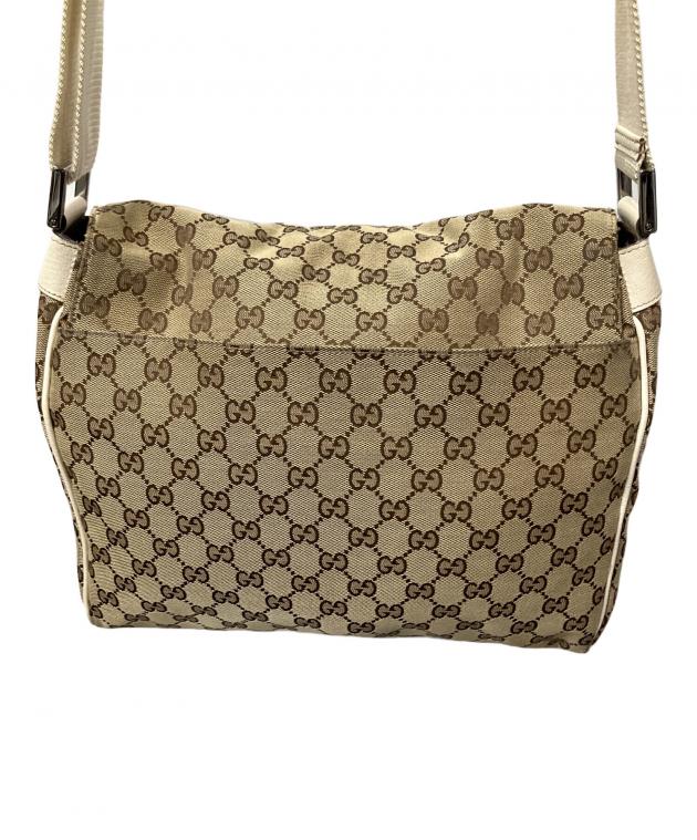 中古・古着通販】GUCCI (グッチ) メッセンジャーバッグ ベージュ