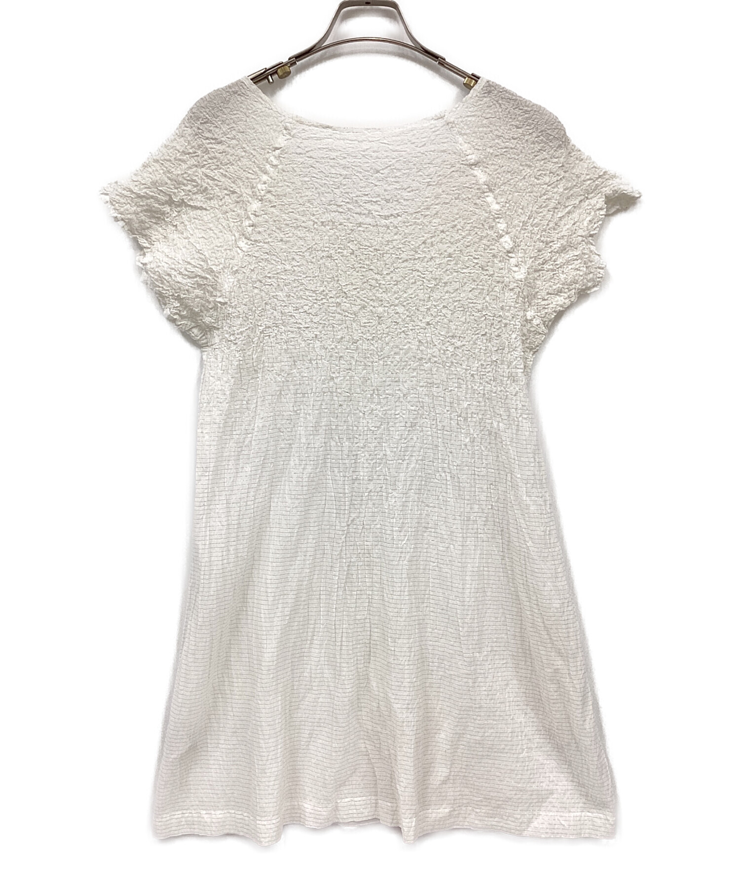 me ISSEY MIYAKE　ワンピース　チュニック　シワ加工　カリフラワー 中古・古着通販】ISSEY MIYAKE me (イッセイ ミヤケ ミー