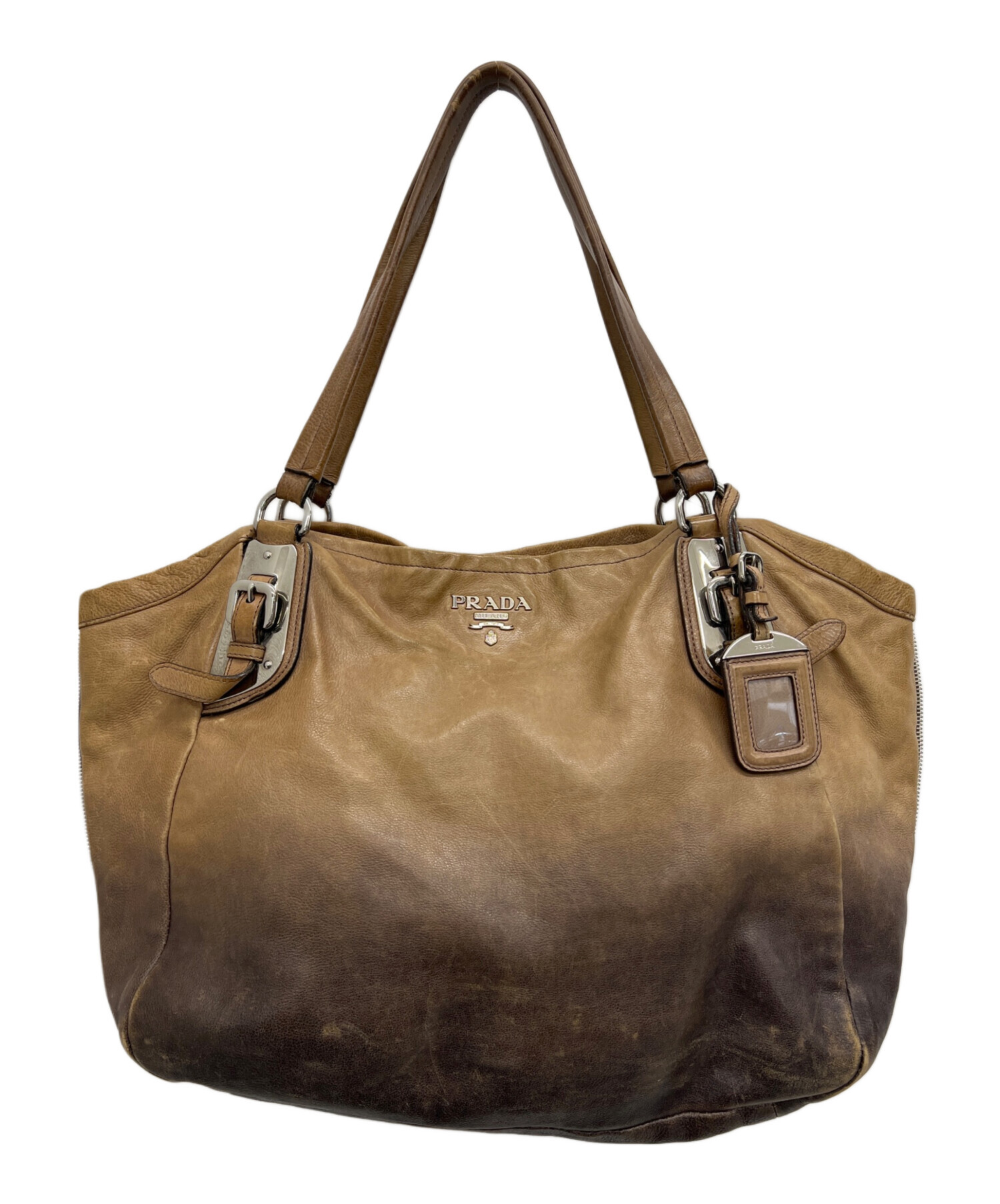 中古・古着通販】PRADA (プラダ) トートバッグ ブラウン｜ブランド 