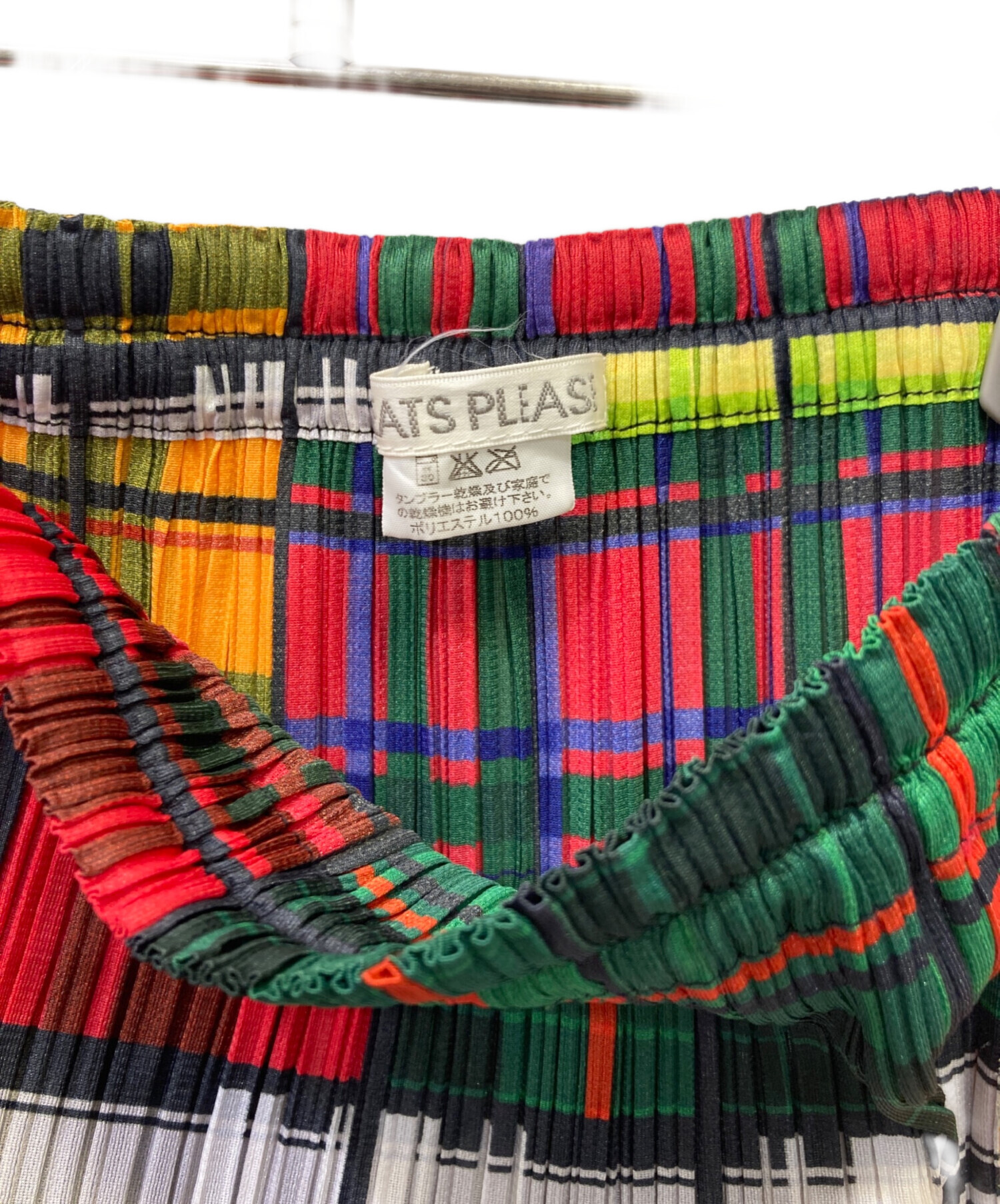PLEATSPLEASE マルチカラープリーツスカート【5】総柄　ロングD187 中古・古着通販】PLEATS PLEASE (プリーツプリーズ) プリーツスカート