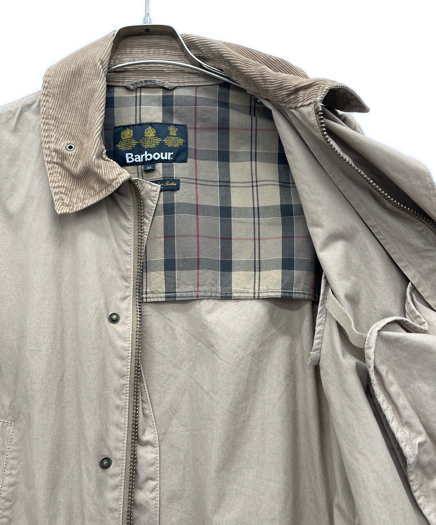 Barbour ステンカラーコート 34サイズ ブラック