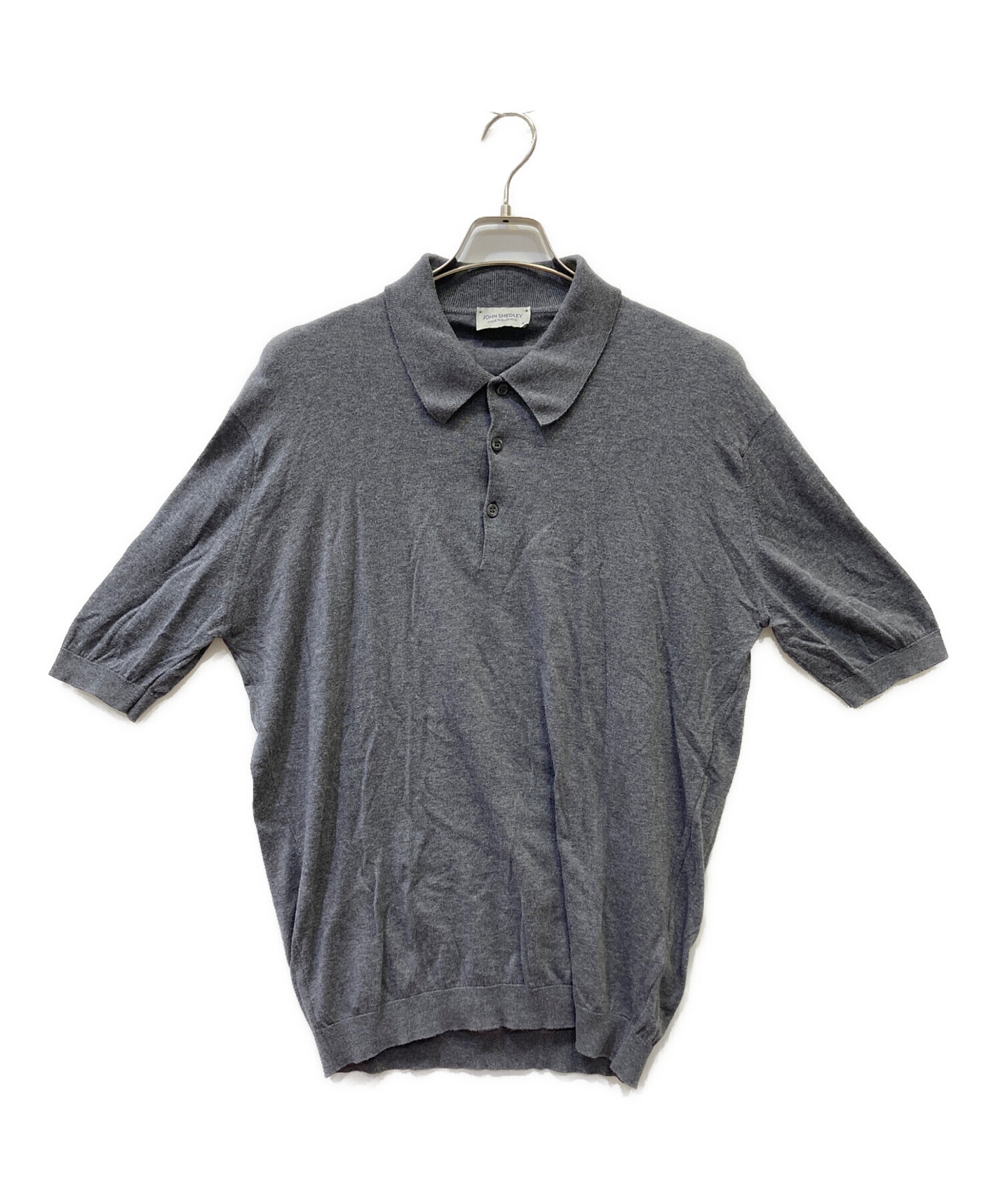 JOHN SMEDLEY グレー 半袖ポロシャツ　古着　緑タグ 中古・古着通販】JOHN SMEDLEY (ジョンスメドレー) 半袖ポロシャツ