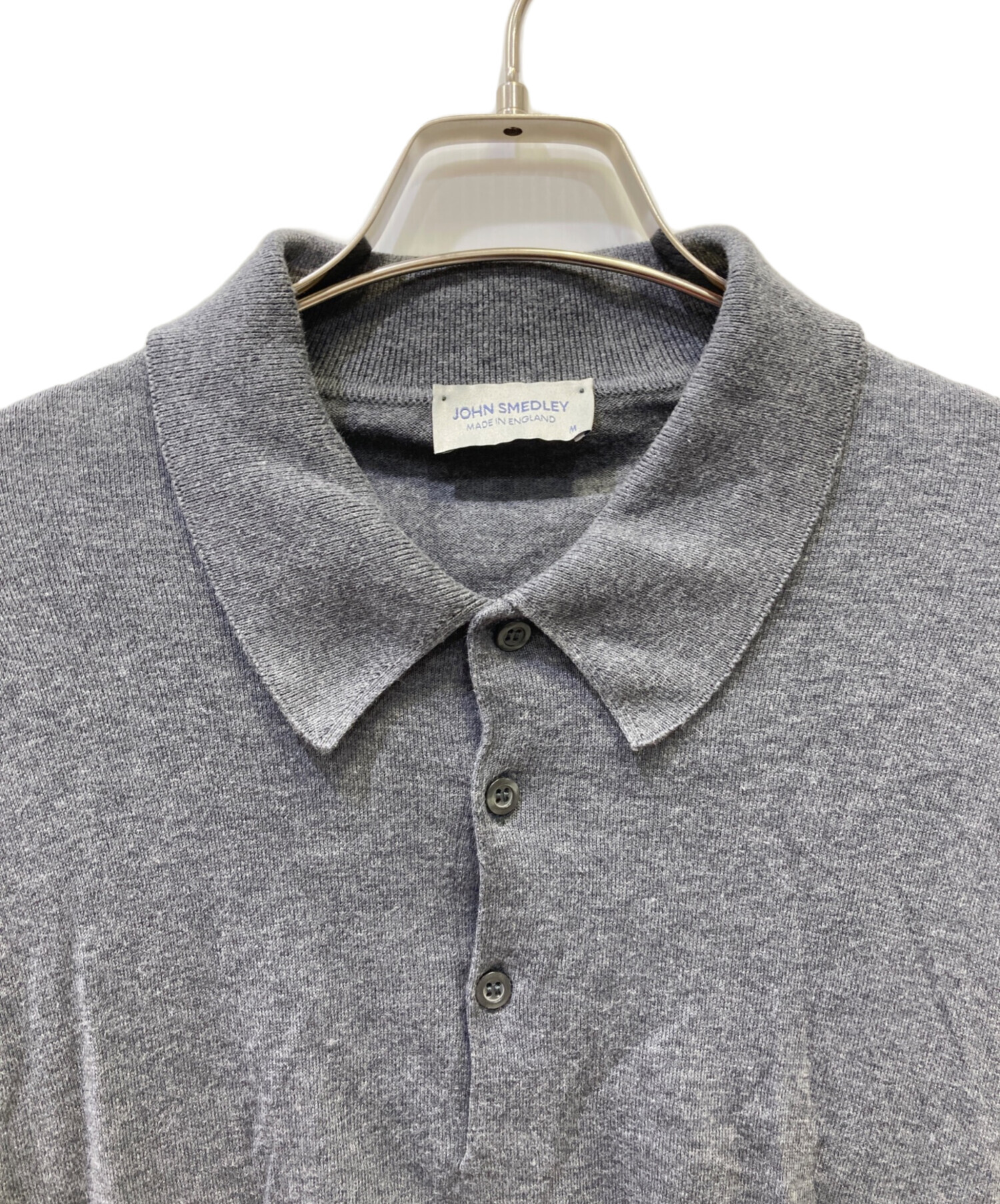 JOHN SMEDLEY グレー 半袖ポロシャツ　古着　緑タグ 中古・古着通販】JOHN SMEDLEY (ジョンスメドレー) 半袖ポロシャツ