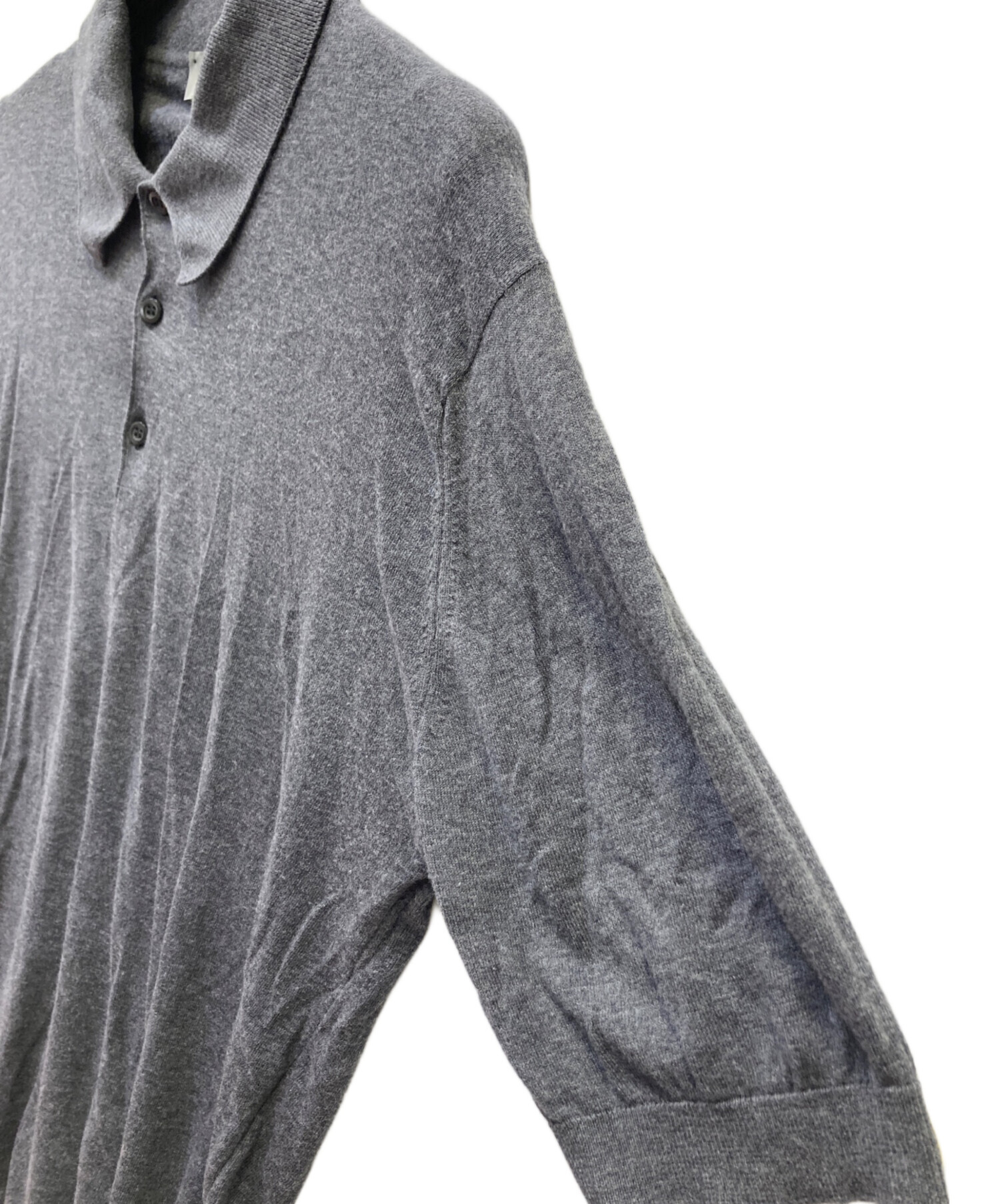 JOHN SMEDLEY グレー 半袖ポロシャツ　古着　緑タグ 中古・古着通販】JOHN SMEDLEY (ジョンスメドレー) 半袖ポロシャツ
