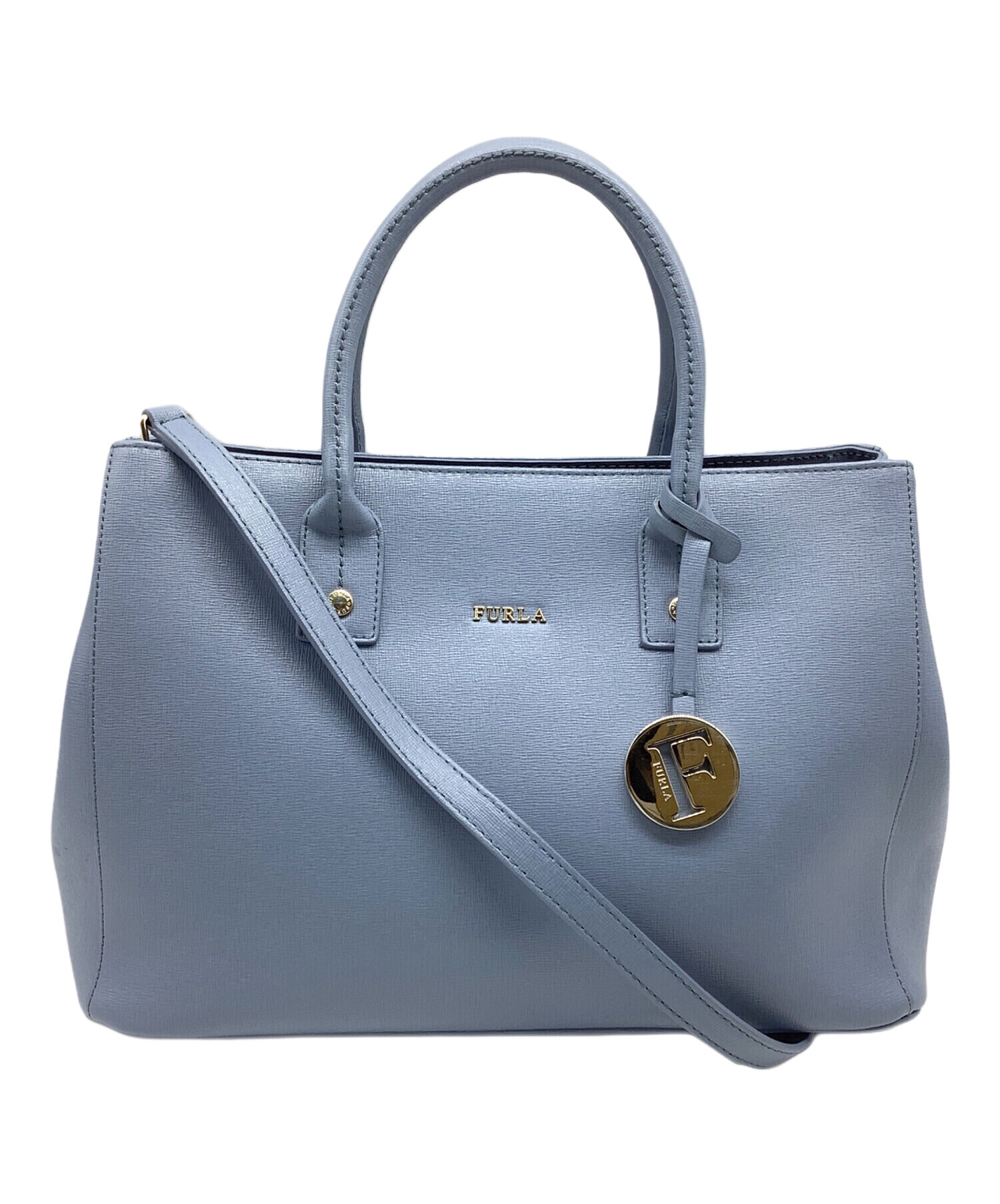 中古・古着通販】FURLA (フルラ) ハンドバッグ スカイブルー｜ブランド 