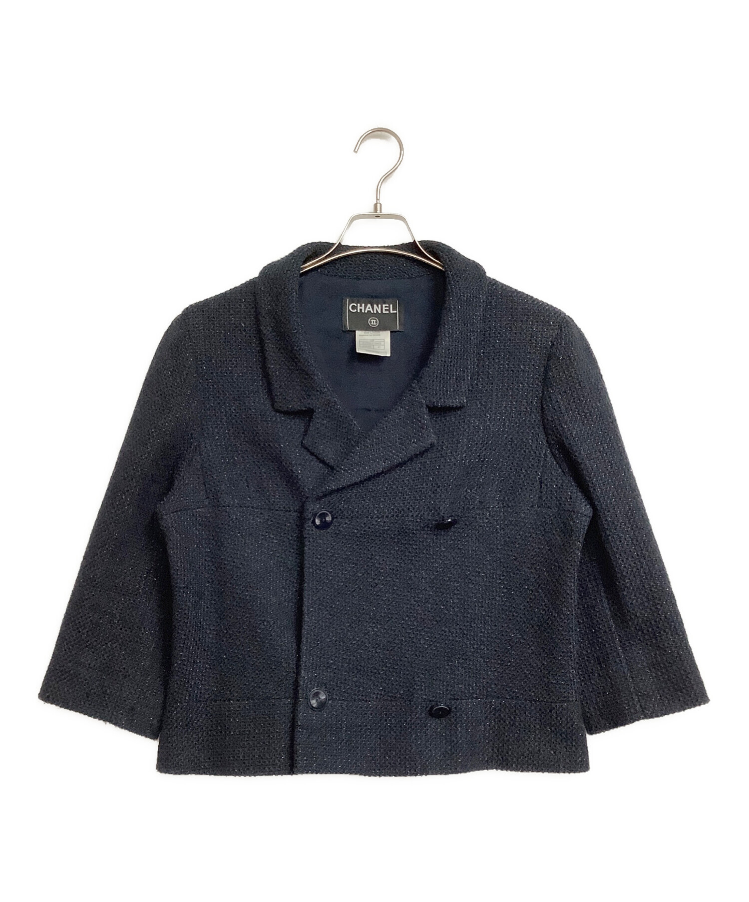 中古・古着通販】CHANEL (シャネル) ツイードセットアップ ネイビー