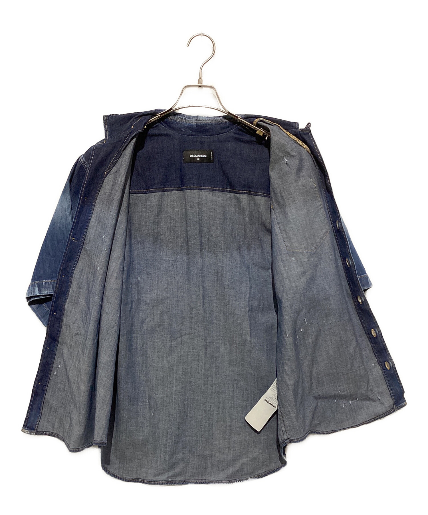 中古・古着通販】DSQUARED2 (ディースクエアード) ダメージ加工半袖