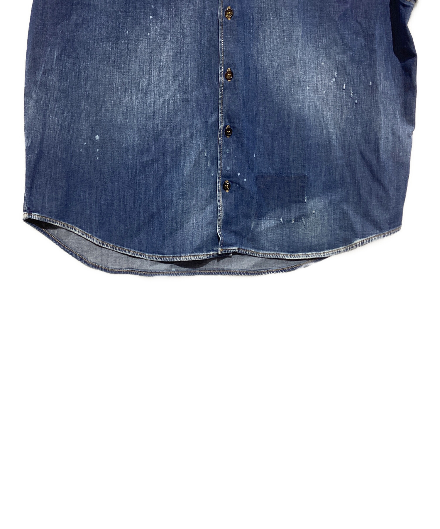 中古・古着通販】DSQUARED2 (ディースクエアード) ダメージ加工半袖