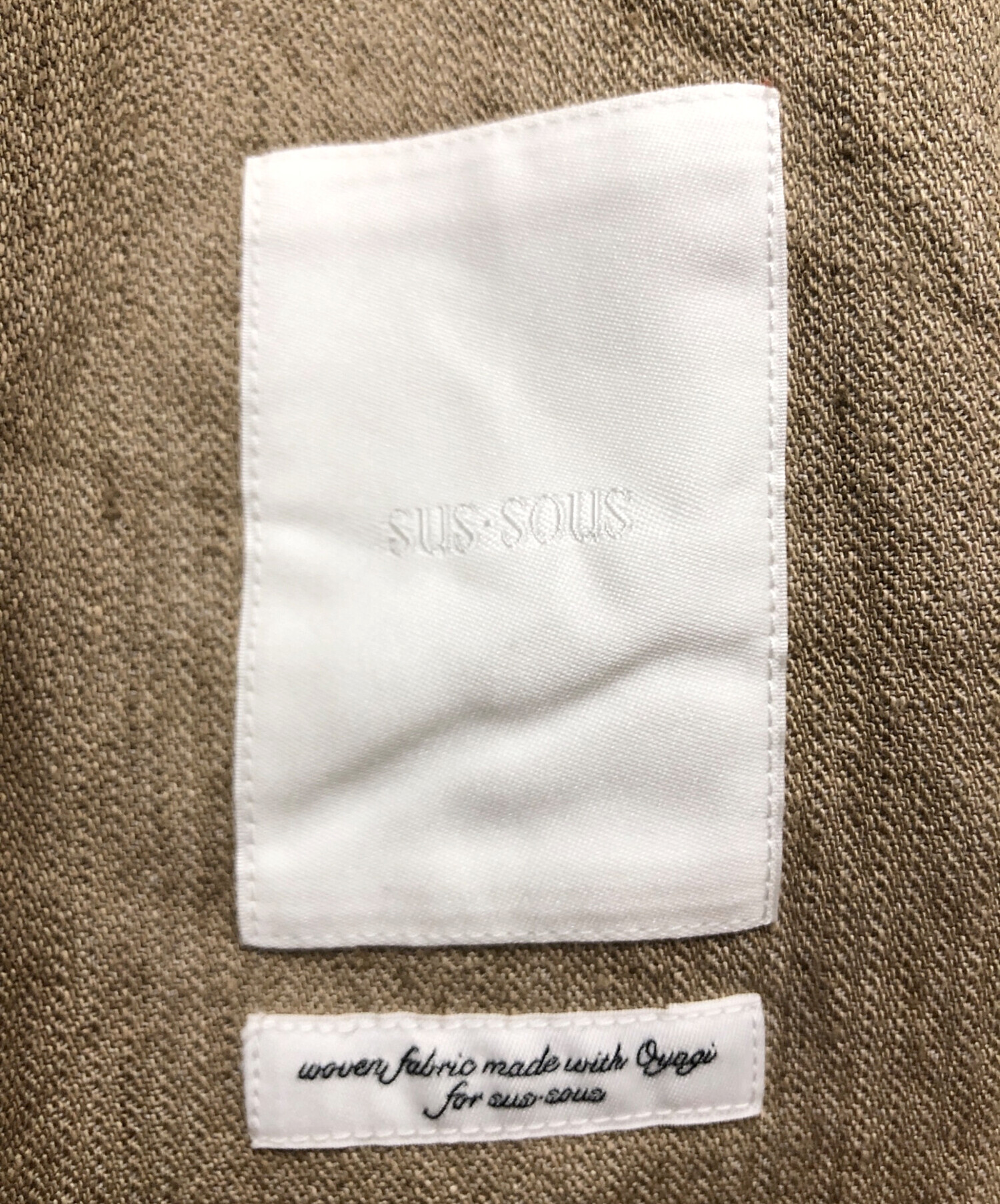 中古・古着通販】SUS-SOUS (シュス) モーターサイクルリネンコート