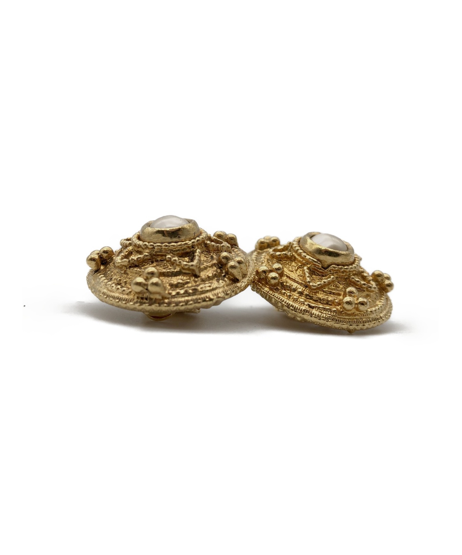 中古・古着通販】CHANEL (シャネル) ヴィンテージイヤリング ゴールド 