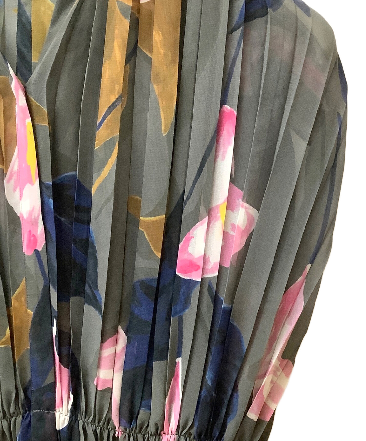 中古・古着通販】BALLSEY (ボールジィ) 花柄シアーワンピース グレー