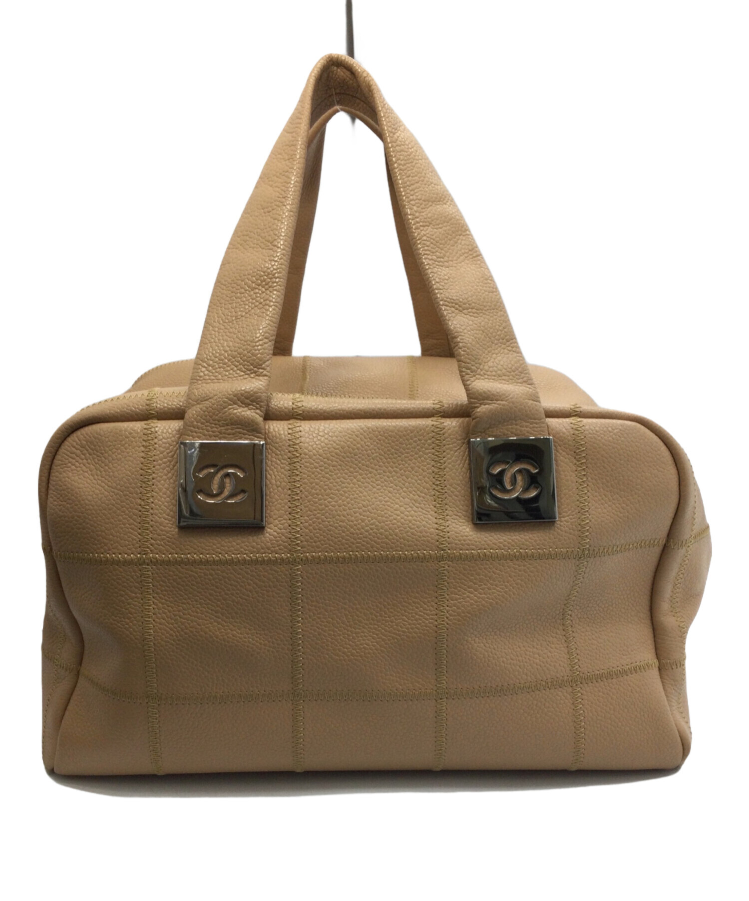 中古・古着通販】CHANEL (シャネル) ミニボストンバッグ ベージュ 