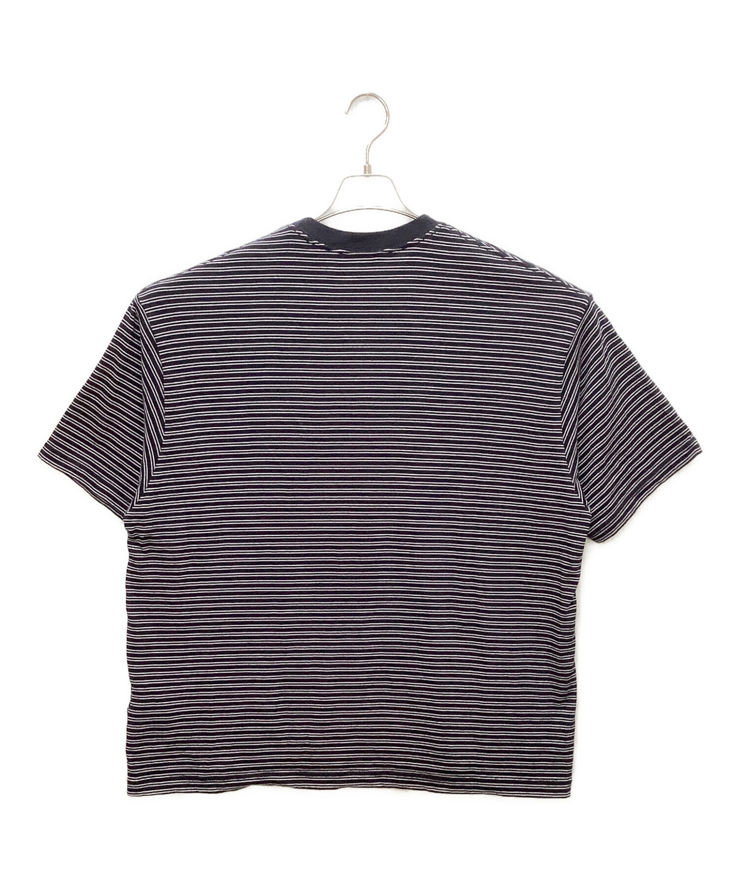 中古・古着通販】EVCON (エビコン) BORDER WIDE S/S TEE ネイビー 