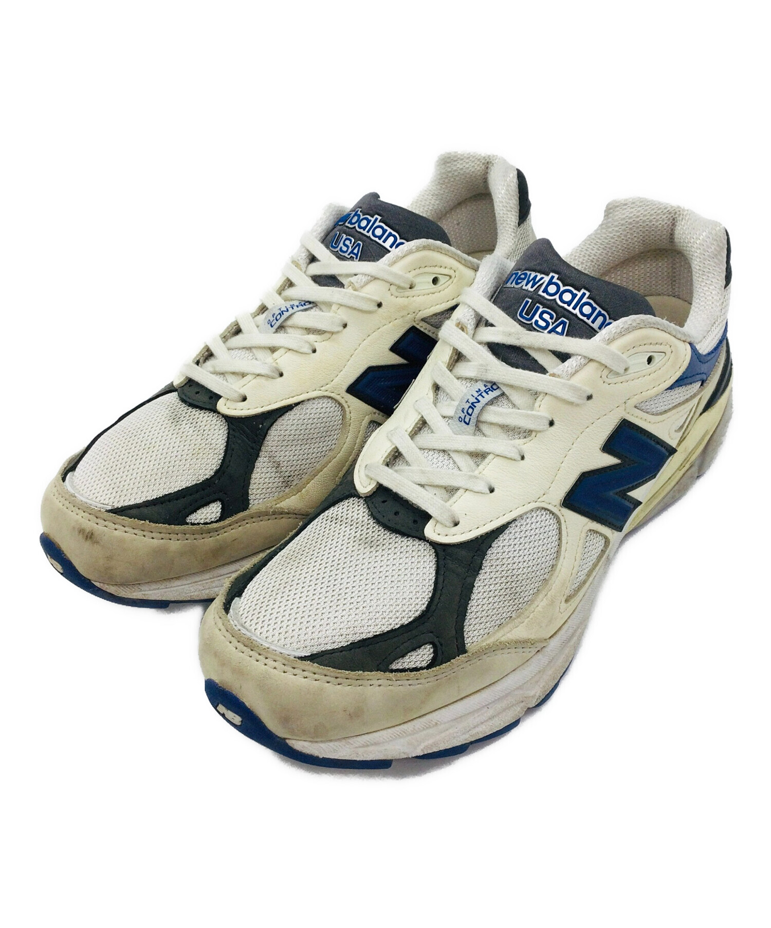 New Balance ニューバランス M990WB3 ローカットスニーカー US10.5/28.5cm ホワイト/ネイビー 中古・古着通販】NEW BALANCE (ニューバランス) M990WB3 ホワイト