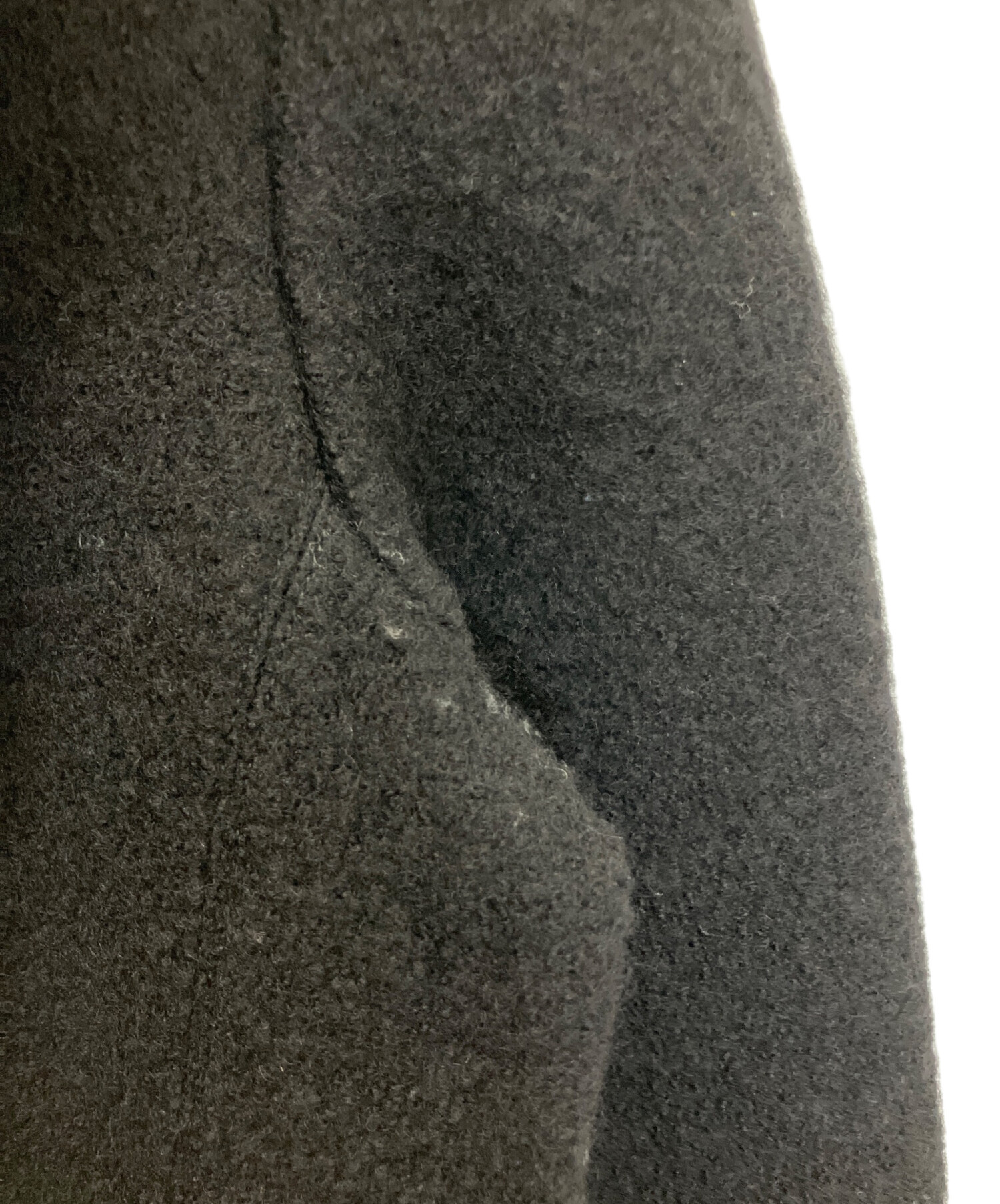 中古・古着通販】DIESEL (ディーゼル) 襟ボアウールコート ブラック