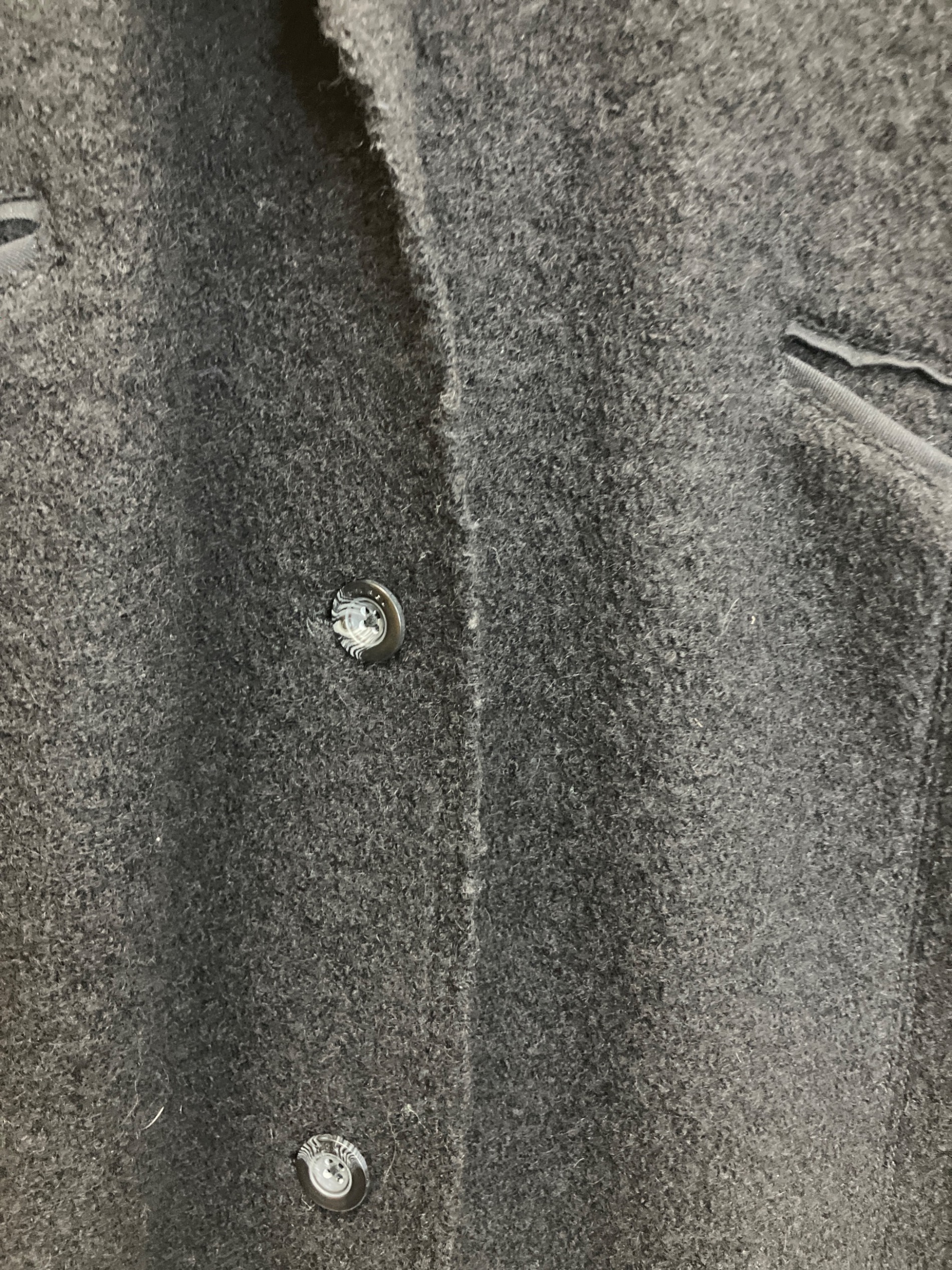 中古・古着通販】DIESEL (ディーゼル) 襟ボアウールコート ブラック