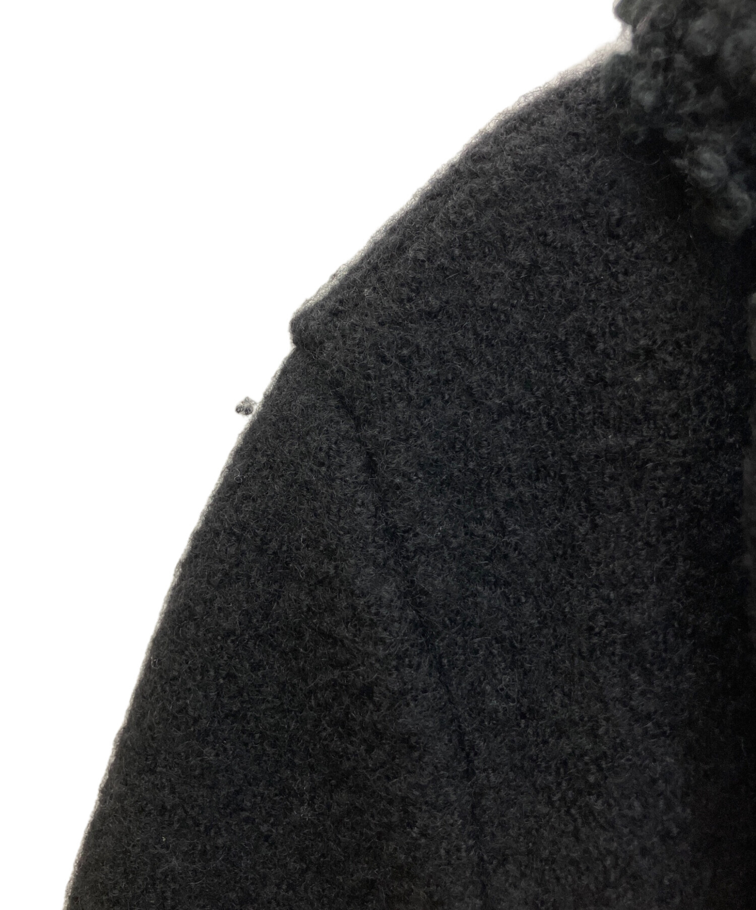 中古・古着通販】DIESEL (ディーゼル) 襟ボアウールコート ブラック