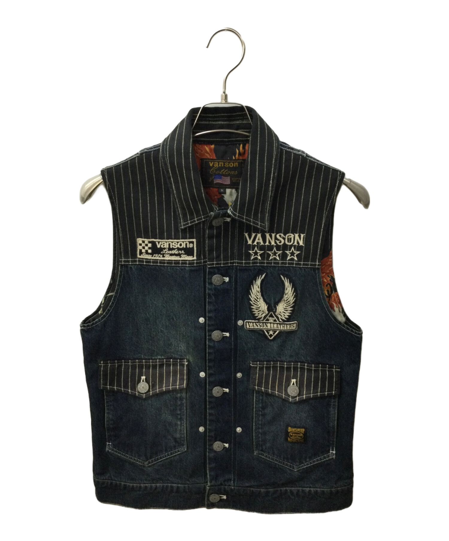 中古・古着通販】VANSON (バンソン) ウィングスター デニムベスト 