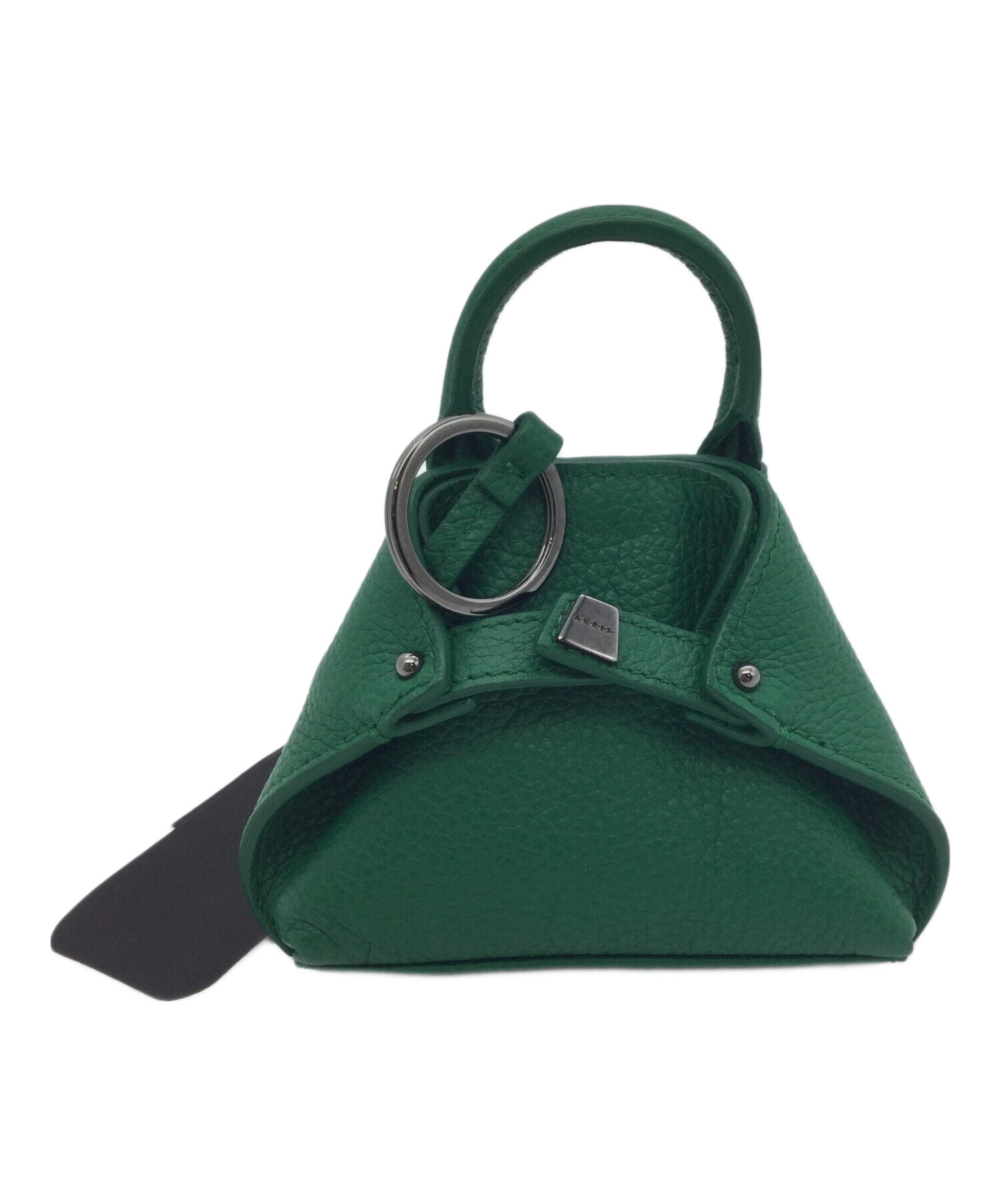 中古・古着通販】AKRIS (アクリス) ミニハンドバッグ グリーン 未使用