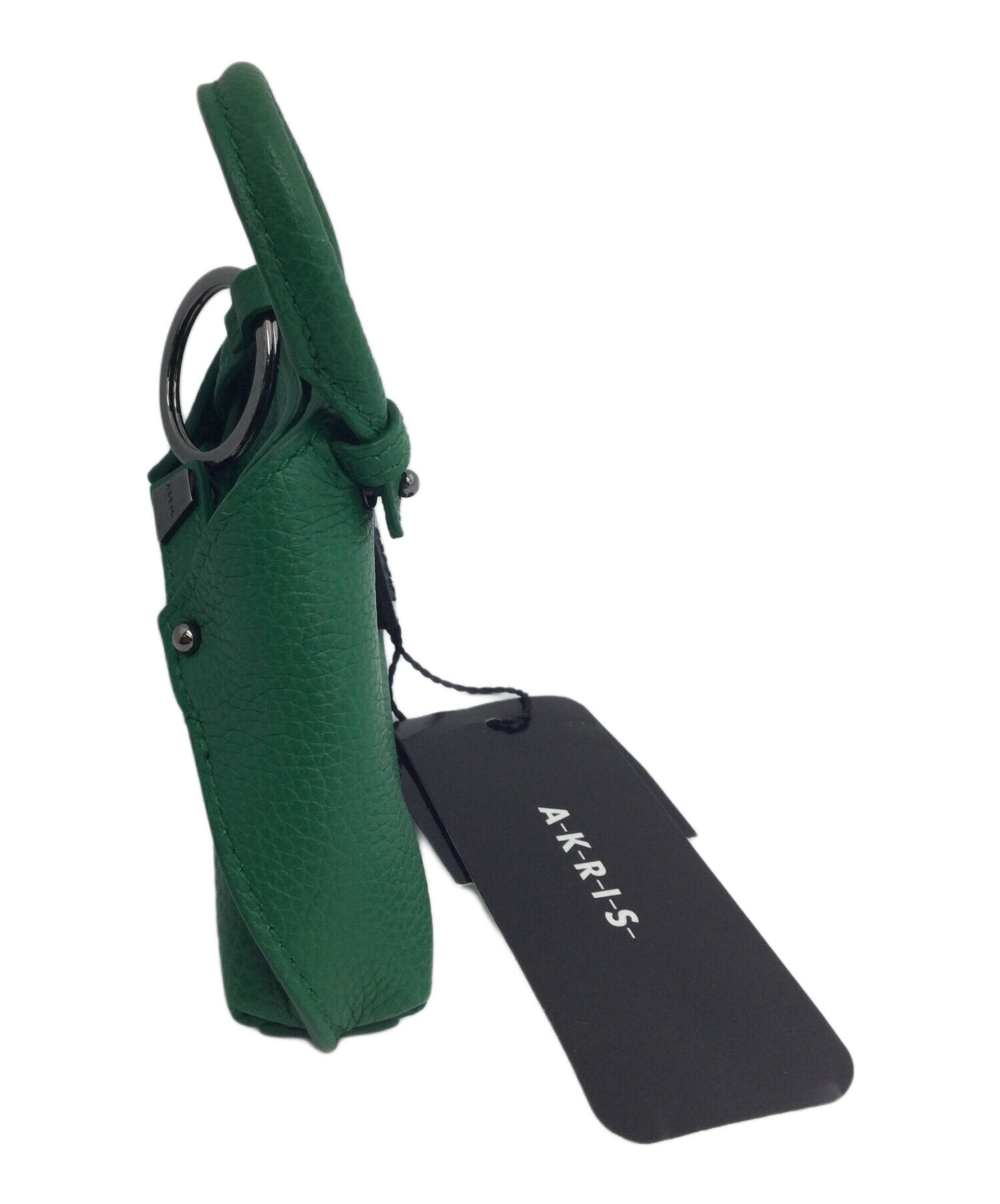 中古・古着通販】AKRIS (アクリス) ミニハンドバッグ グリーン 未使用