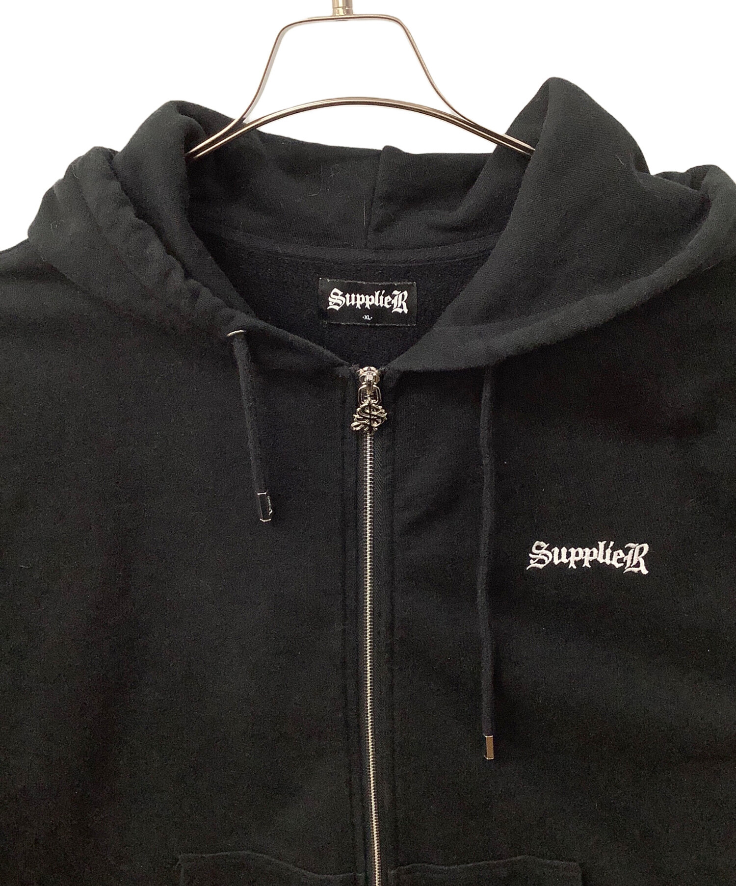 中古・古着通販】SUPPLIER (サプライヤー) ジップパーカー ブラック