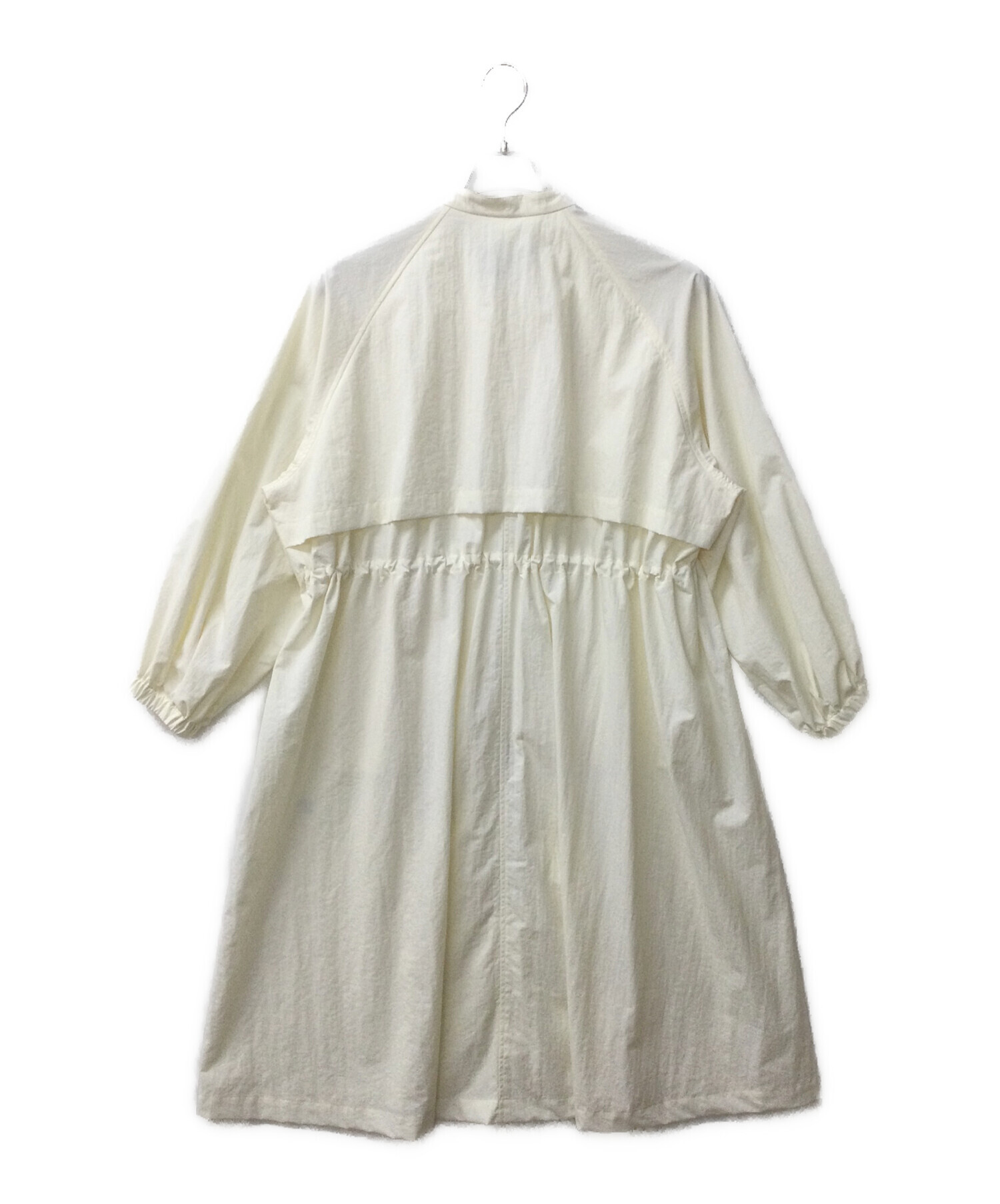 【中古】ステラシフォン STELLA CIFFON ストライプワンピースシアサッカー 36 白 ホワイト 紺 ネイビー /SS ■OS 中古】ステラシフォン STELLA CIFFON ストライプワンピースシア