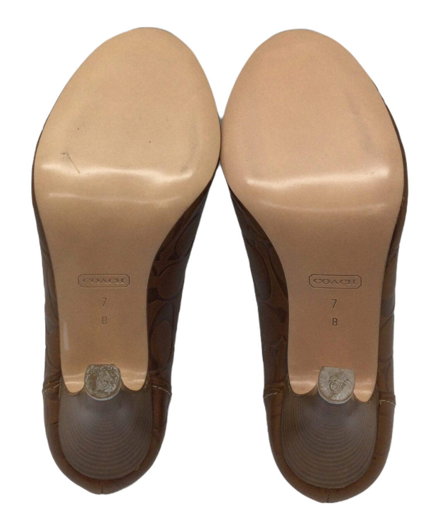 中古・古着通販】COACH (コーチ) オープントゥ リボンヒールパンプス