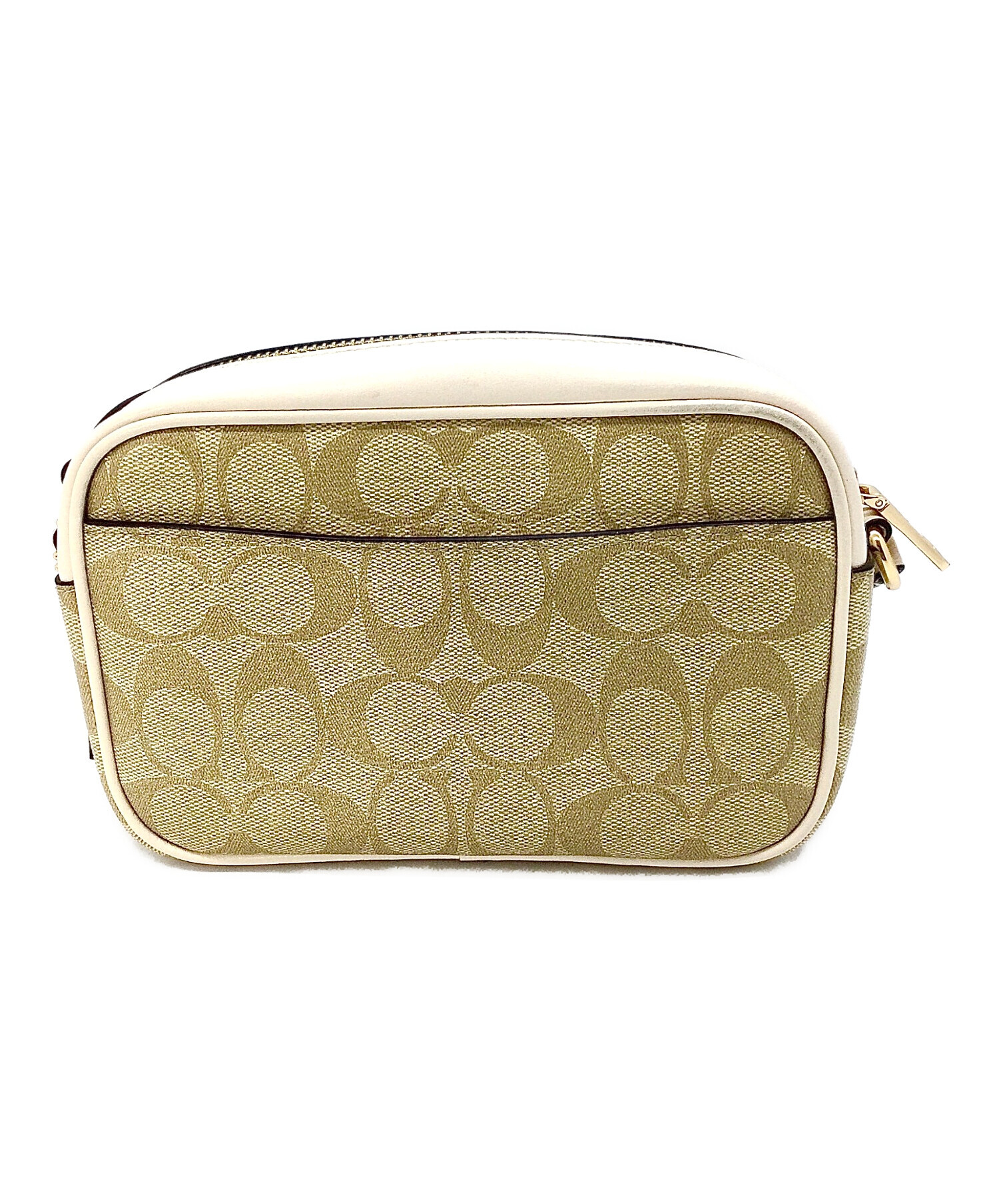 中古・古着通販】COACH (コーチ) ショルダーバッグ ベージュ×ホワイト 