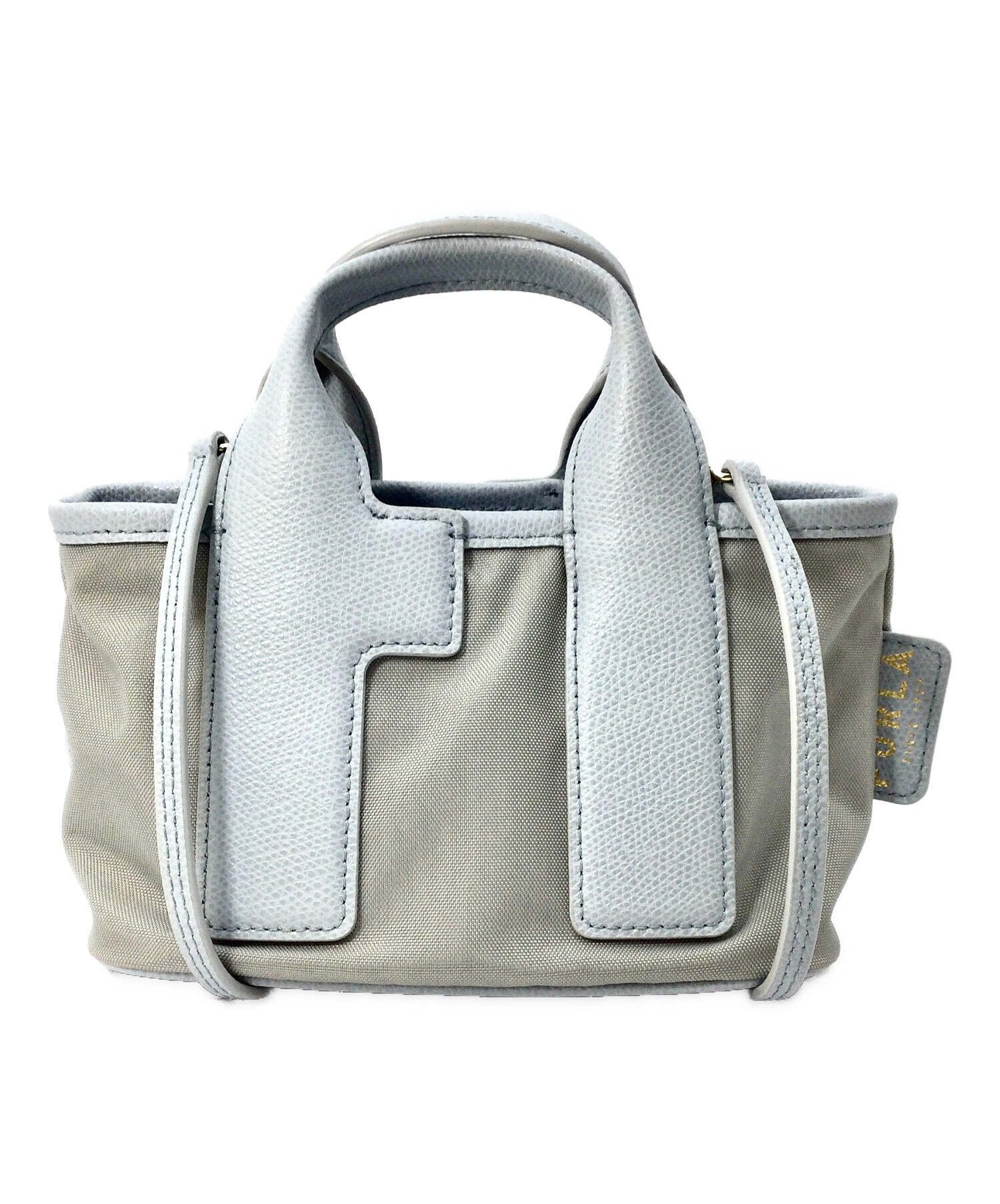 中古・古着通販】FURLA (フルラ) 2wayハンドバッグ ブルー×グレー 