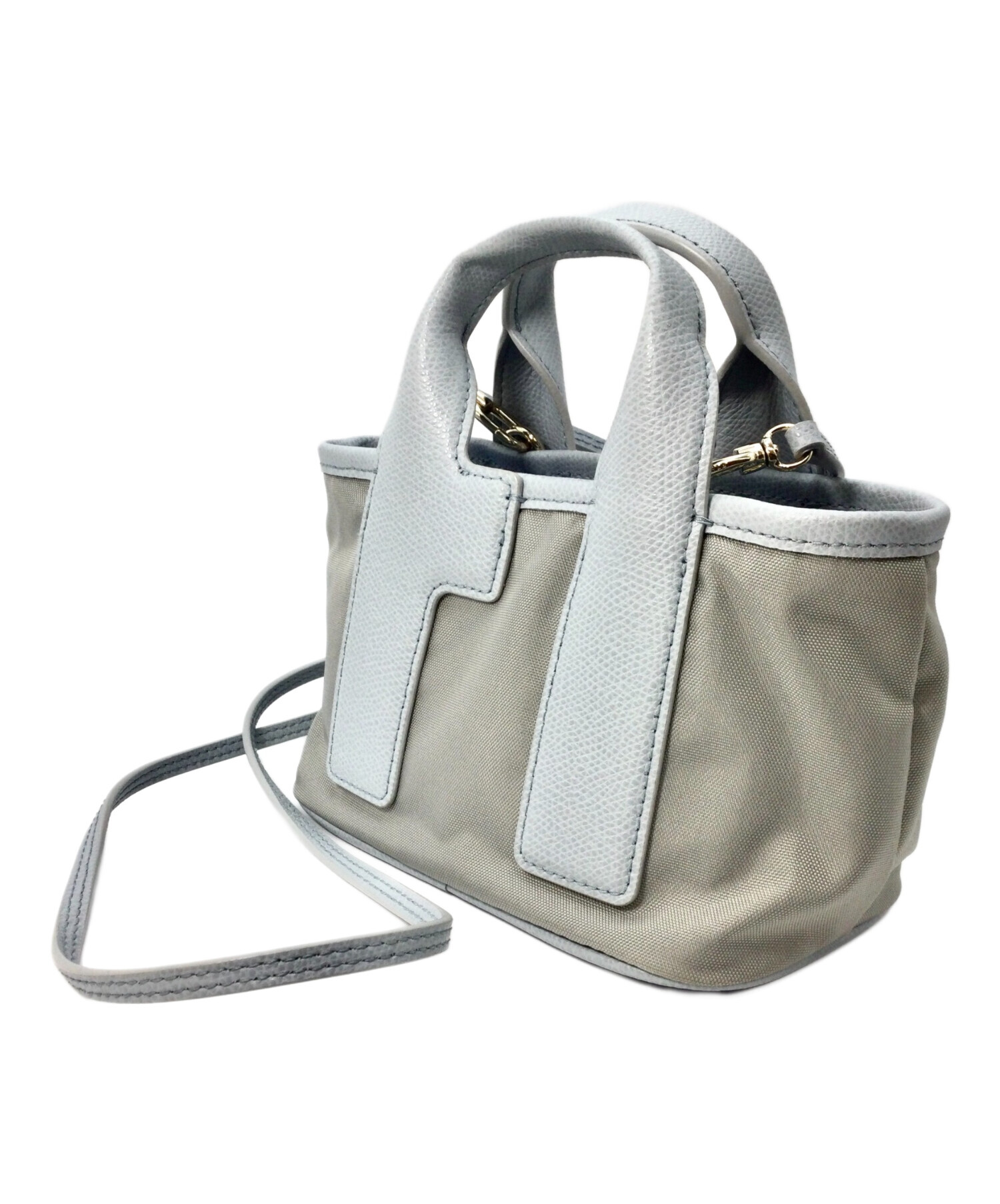 FURLA ハンドバッグ 2way 未使用 美品　タグ有り 中古・古着通販】FURLA (フルラ) 2wayハンドバッグ ブルー×グレー