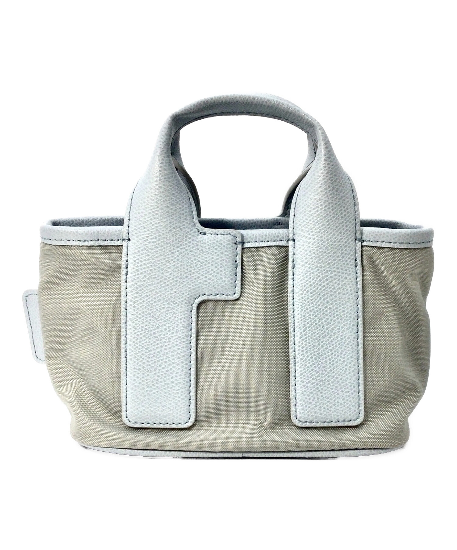 FURLA フルラ VARSITY STYLE MINI レザー 2WAYバッグ 中古 中古・古着通販】FURLA (フルラ) 2wayハンドバッグ ブルー×グレー